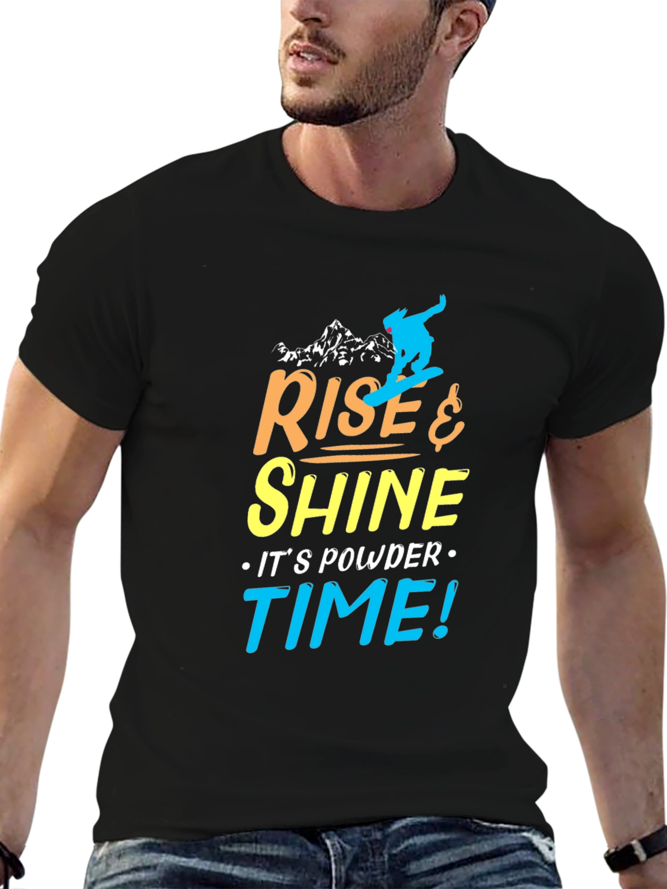Rise & Shine Powder Time Graphic T-Shirt