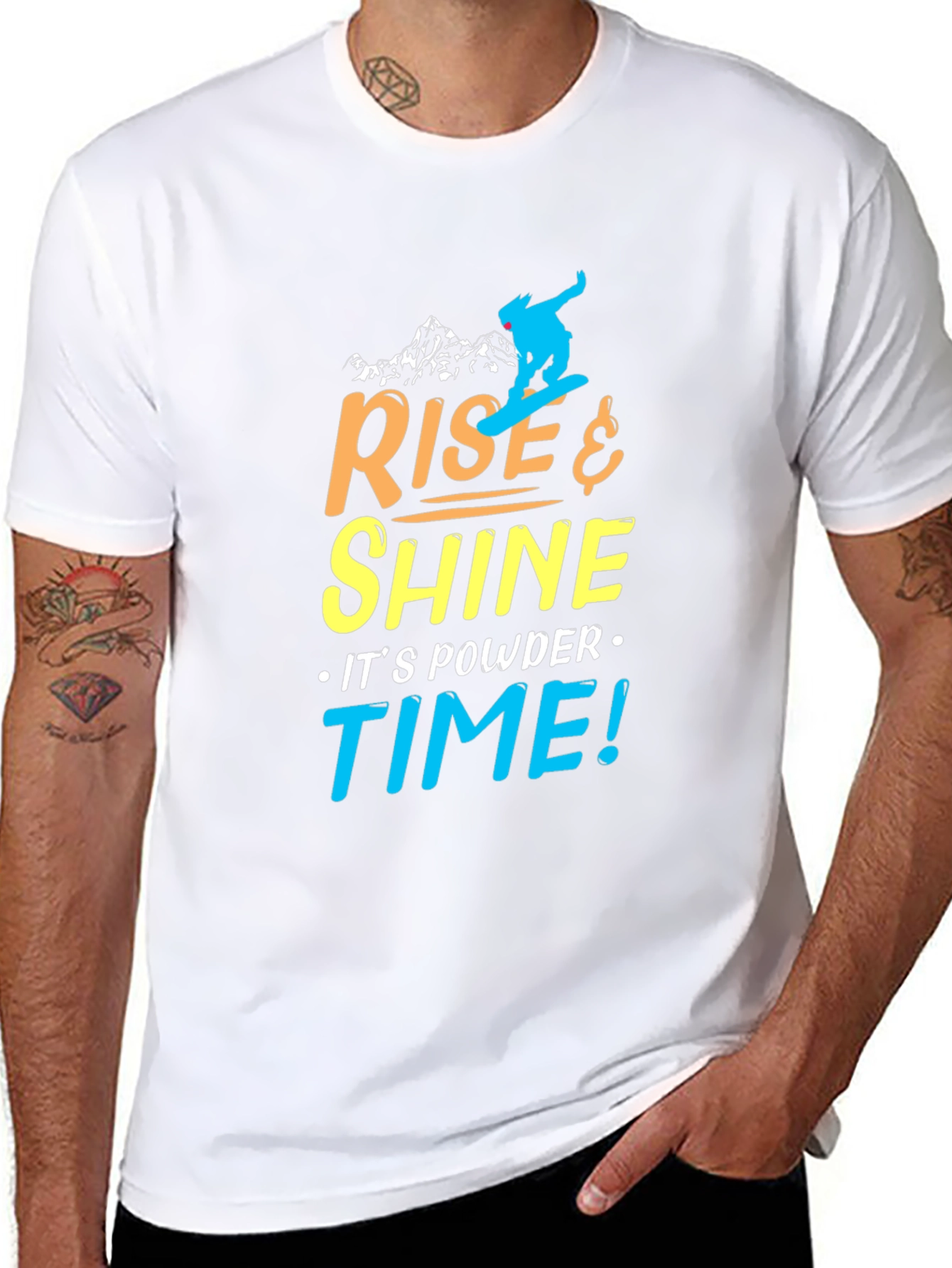 Rise & Shine Powder Time Graphic T-Shirt