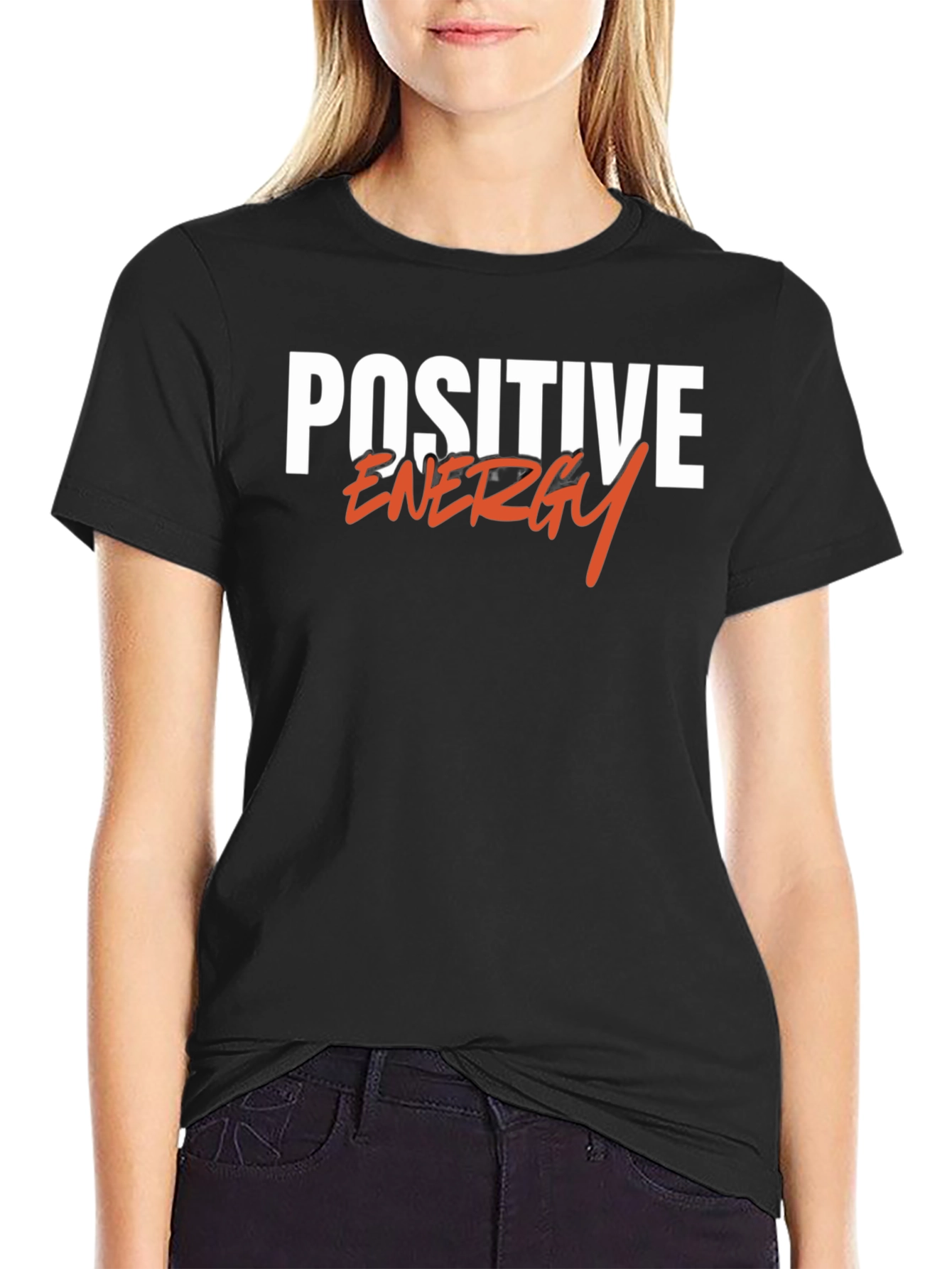 Positive Energy Black Graphic Tee Shirt