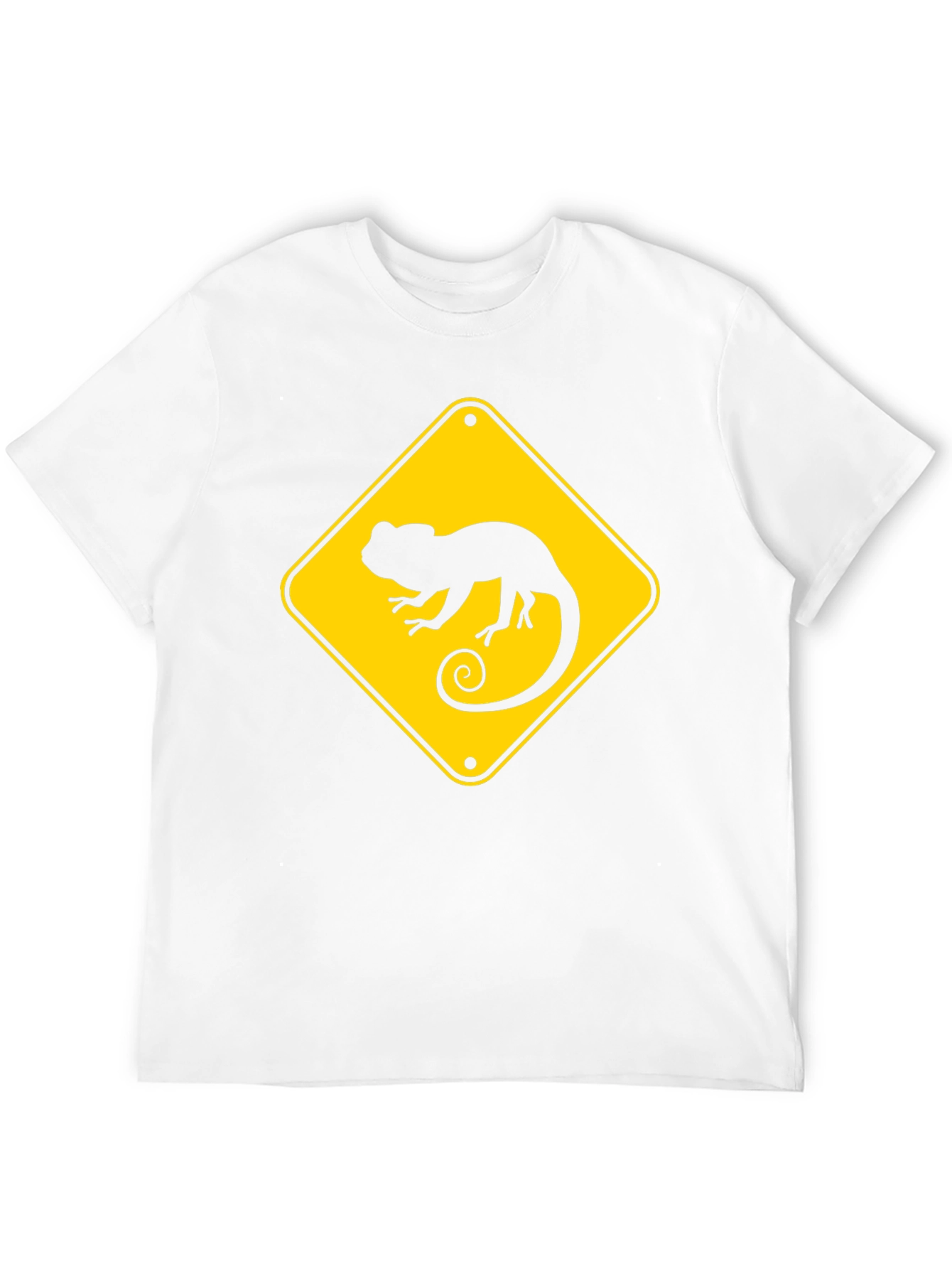 Chameleon Crossing T-Shirt - Black Crew Neck Tee