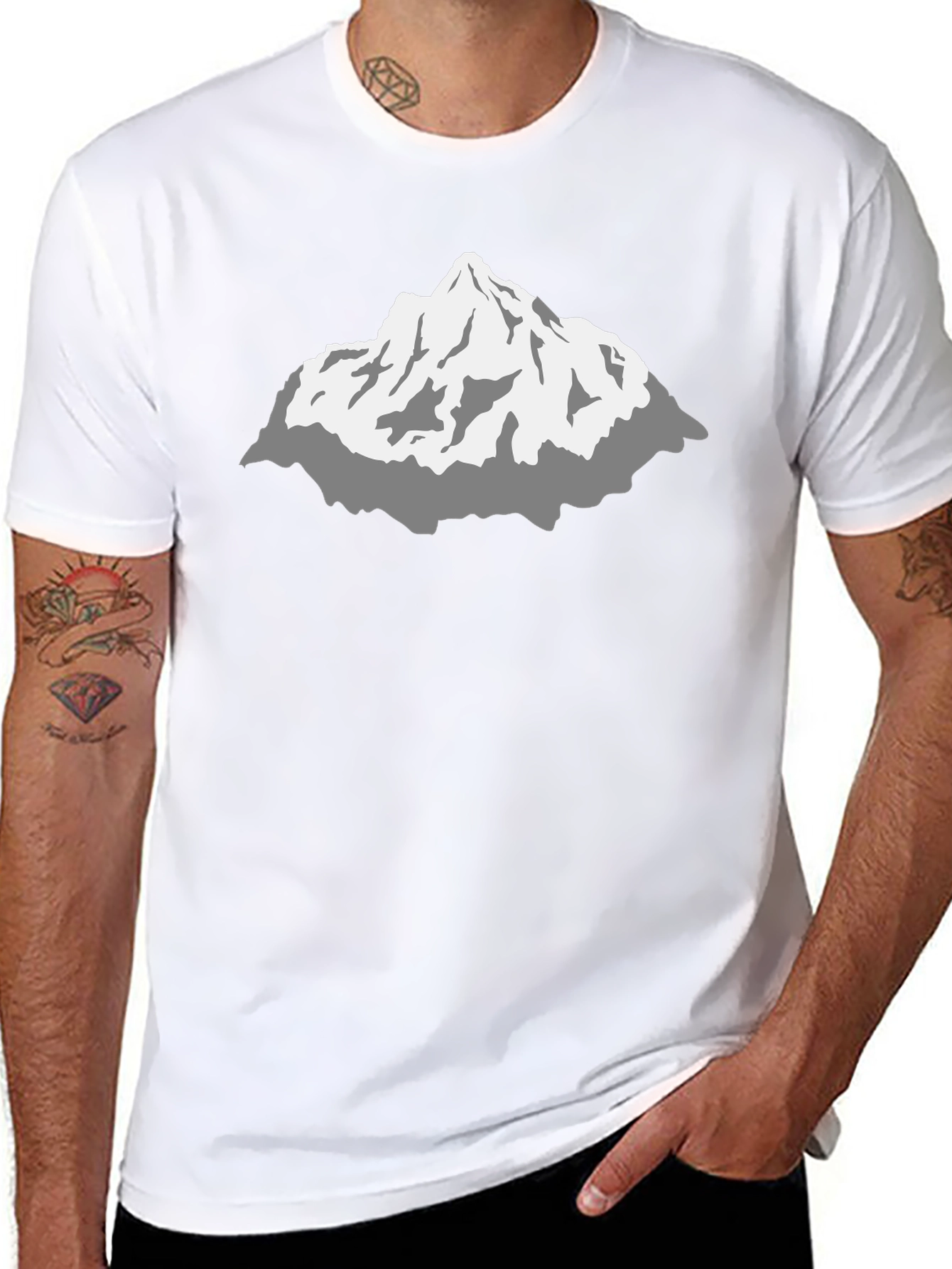 Mountain Graphic Black T-Shirt - Stylish Peak Design