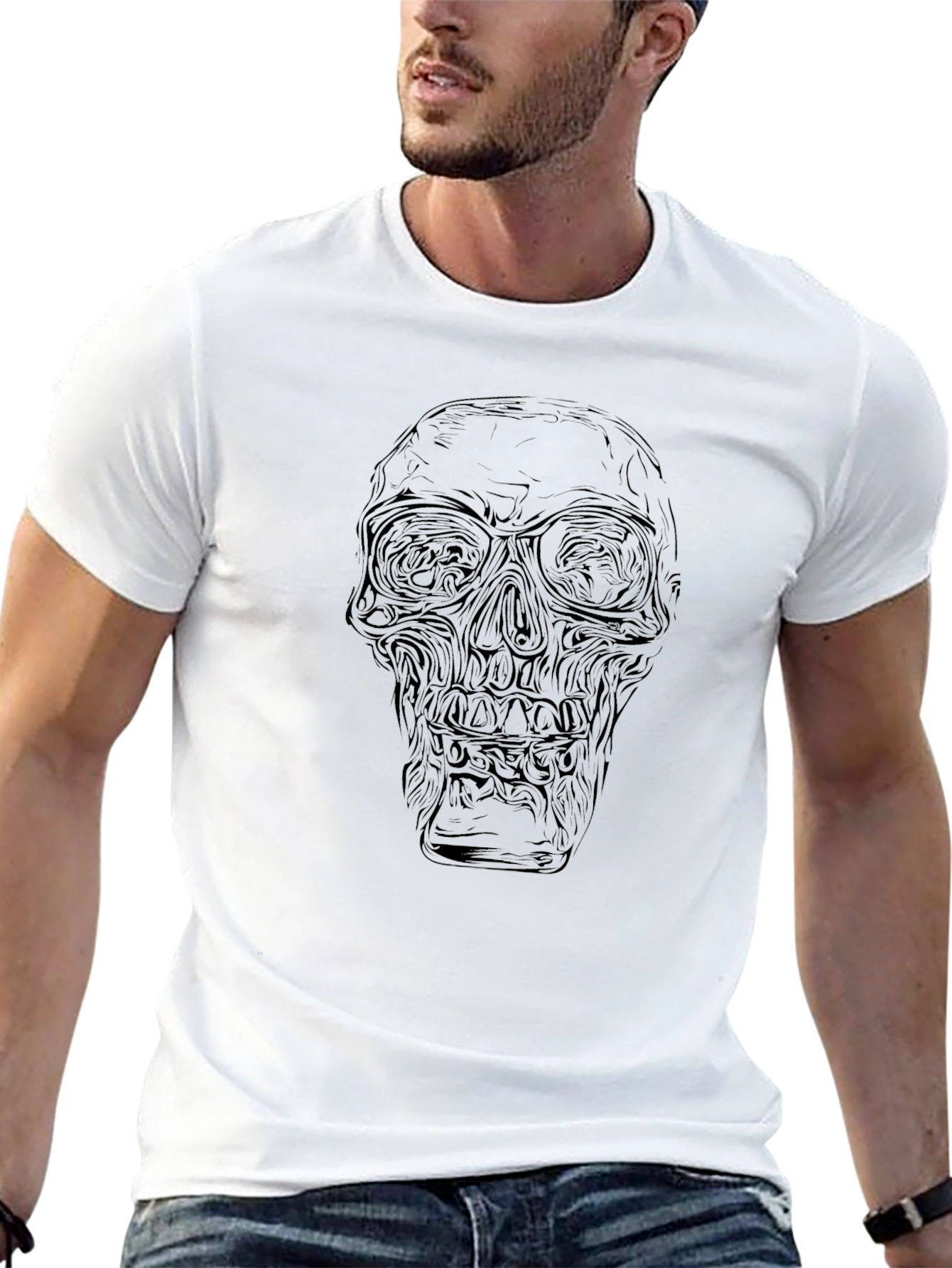 Skull Graphic T-Shirt - Mens Black Tee