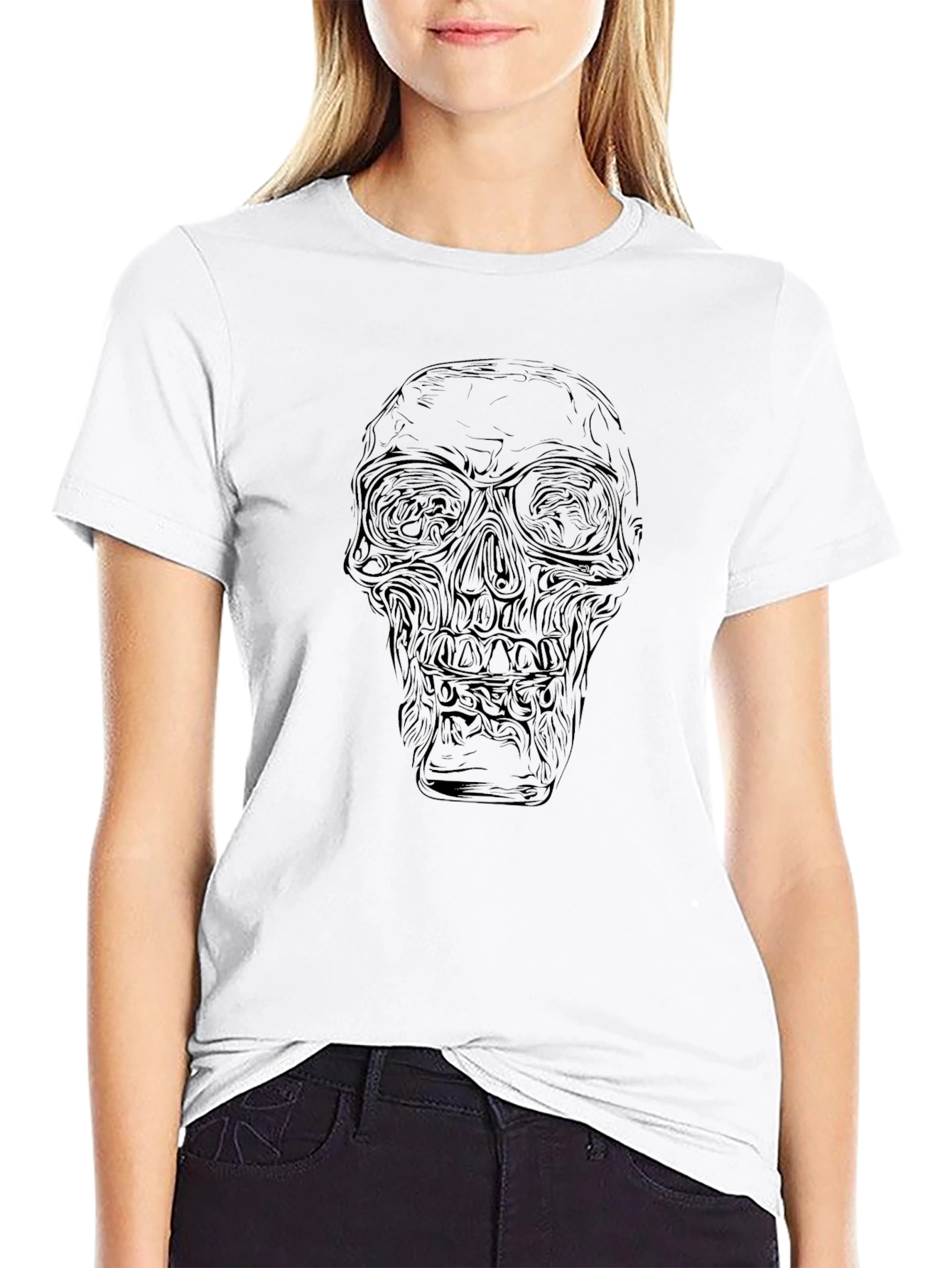 Skull Graphic T-Shirt - Mens Black Tee