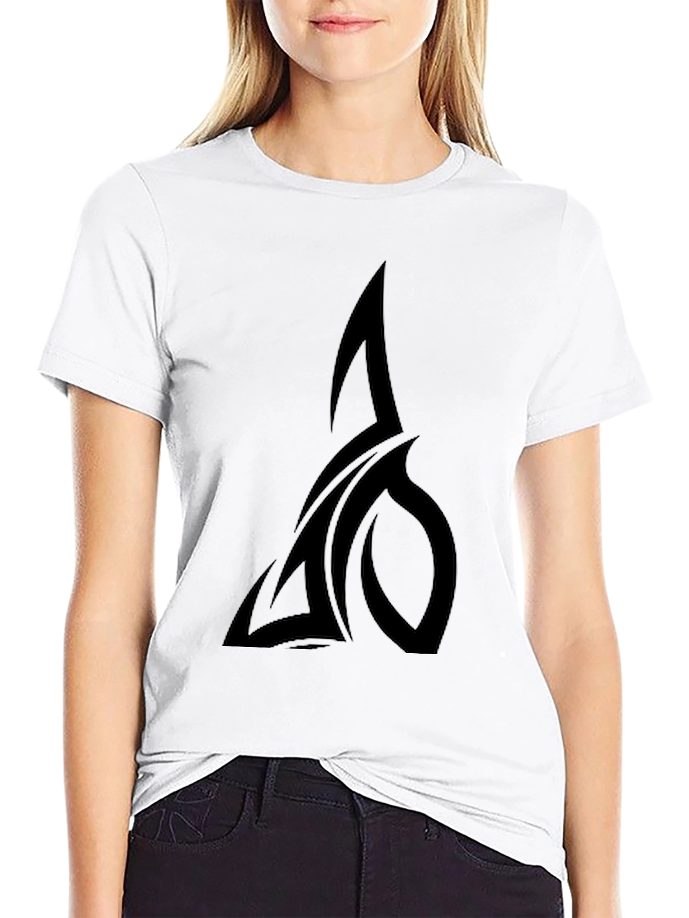 Black T-Shirt with Tribal Design