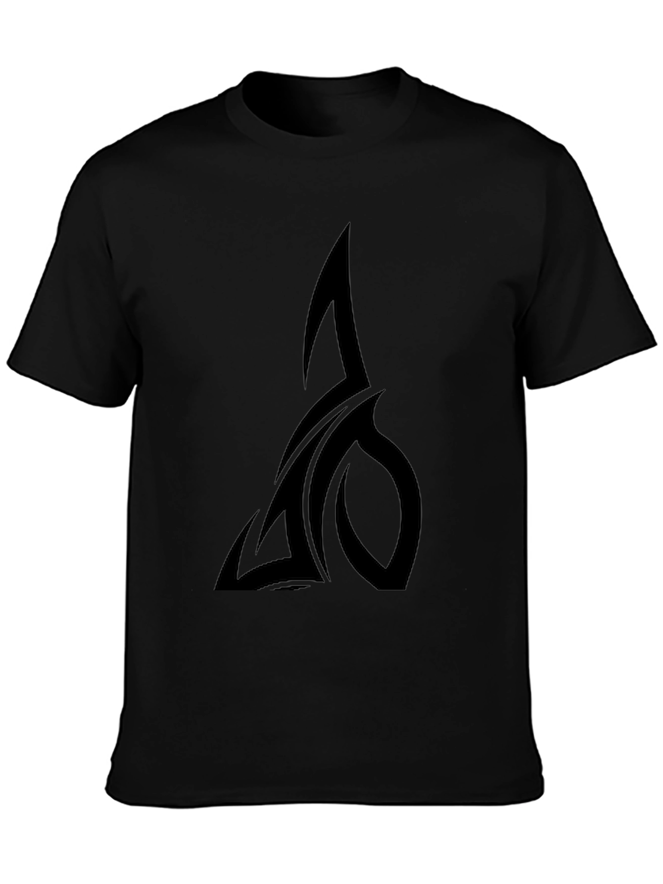 Black T-Shirt with Tribal Design
