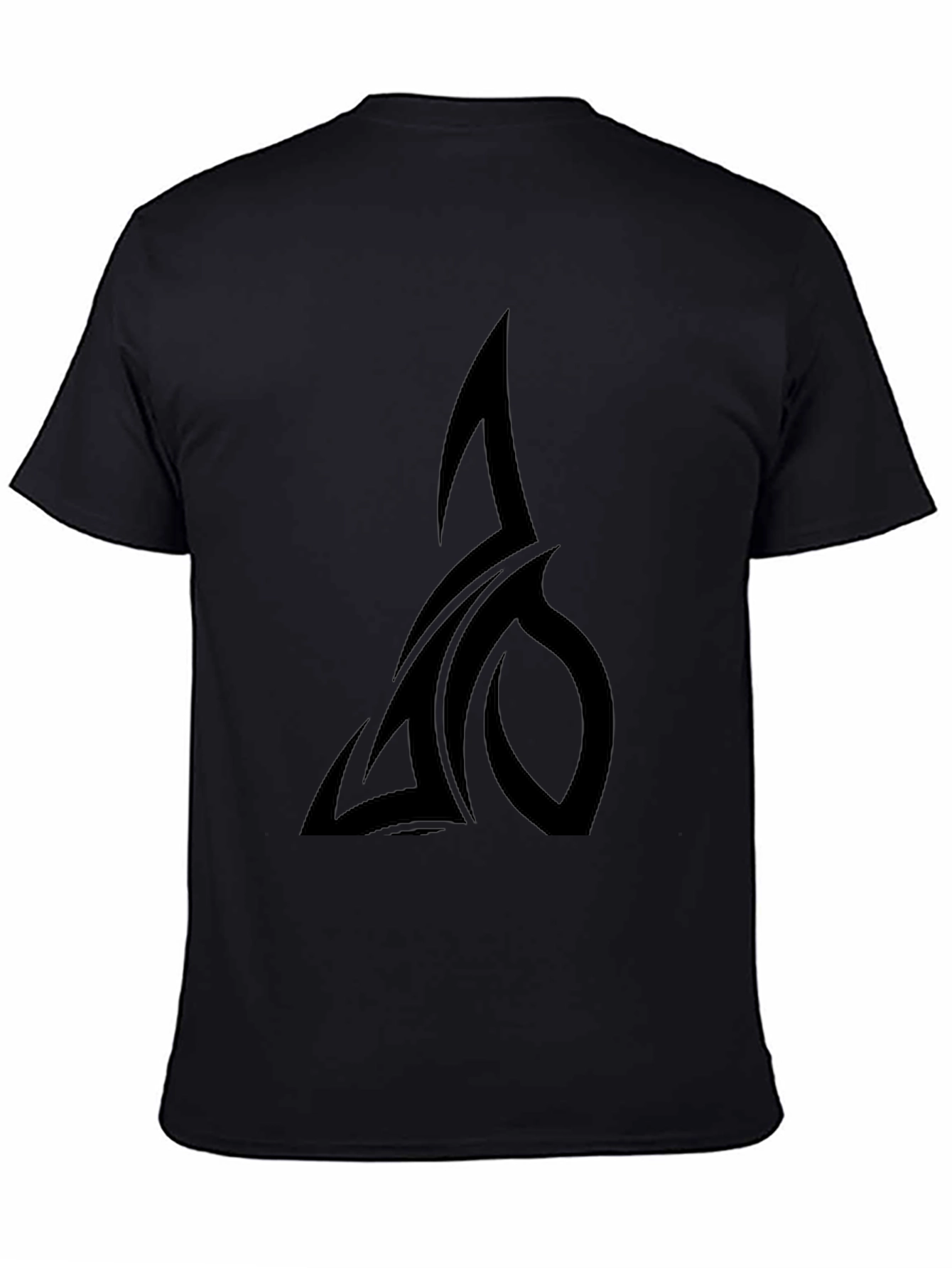Black T-Shirt with Tribal Design