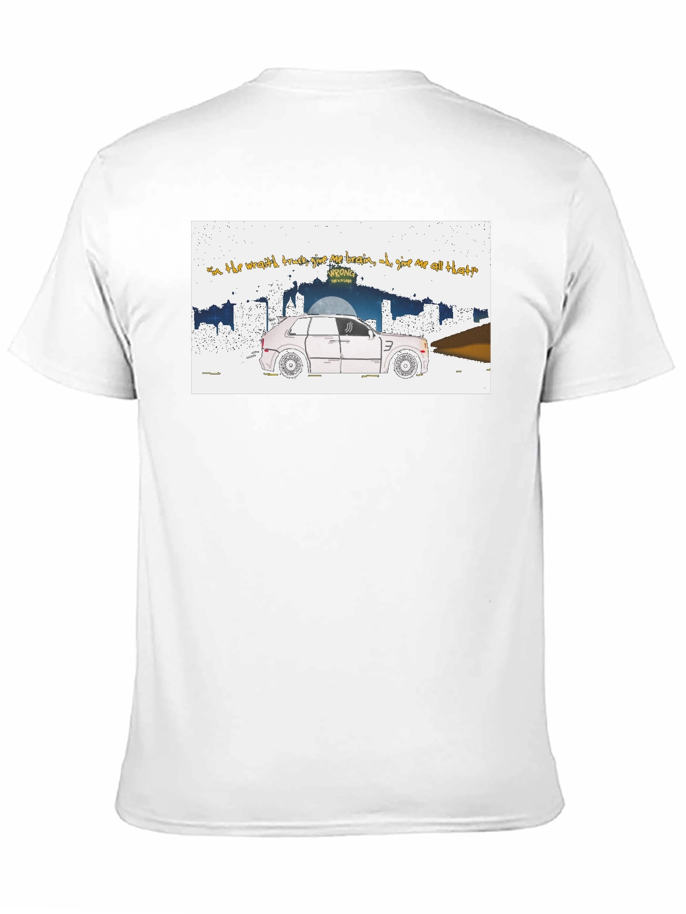 Trendy Graphic Tee - Car & Lyrics