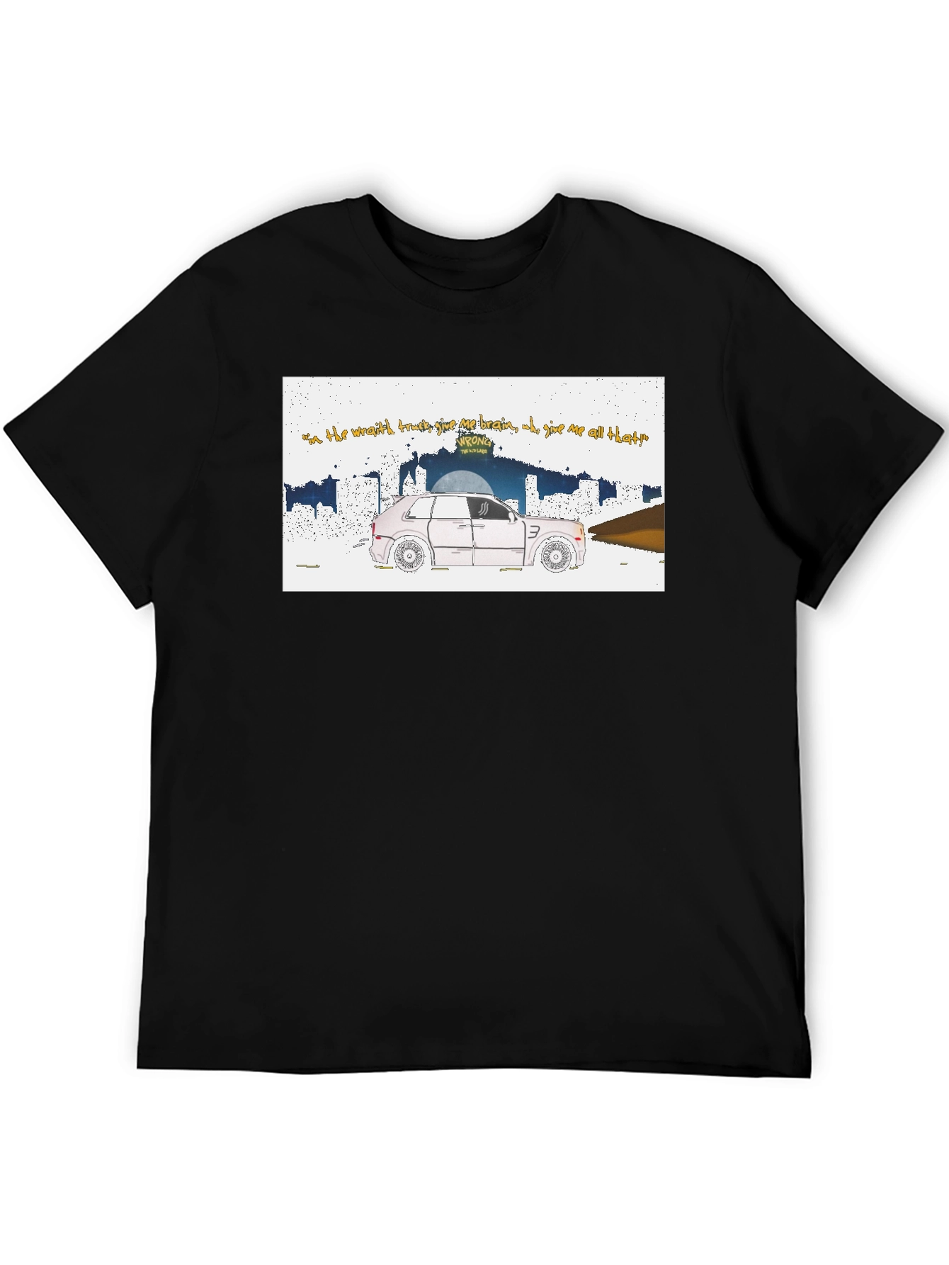 Trendy Graphic Tee - Car & Lyrics