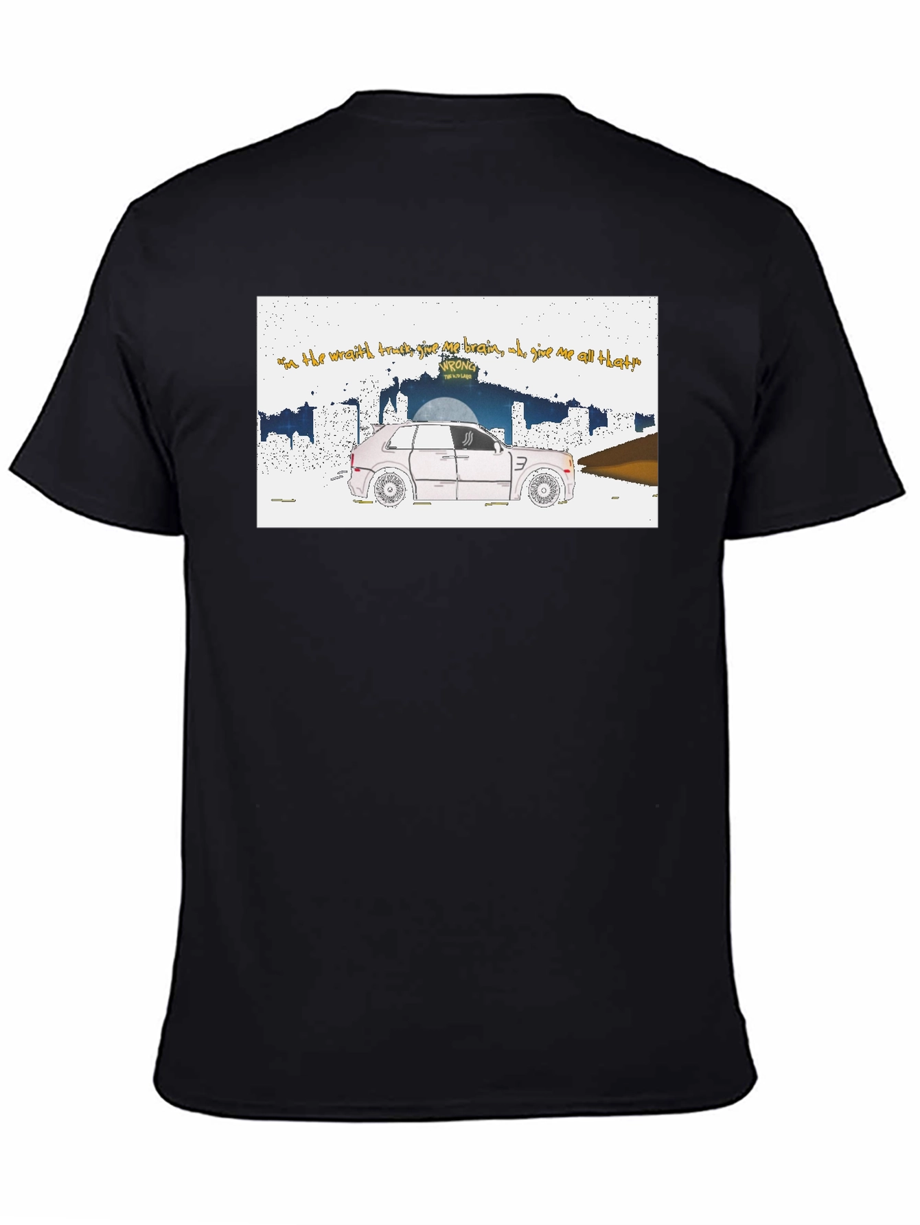 Trendy Graphic Tee - Car & Lyrics