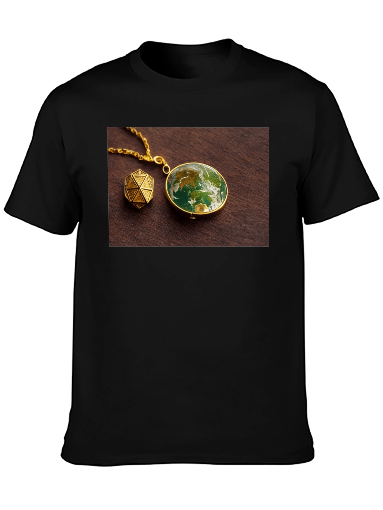 Earth Globe Pendant Graphic Tee - Unique Design!