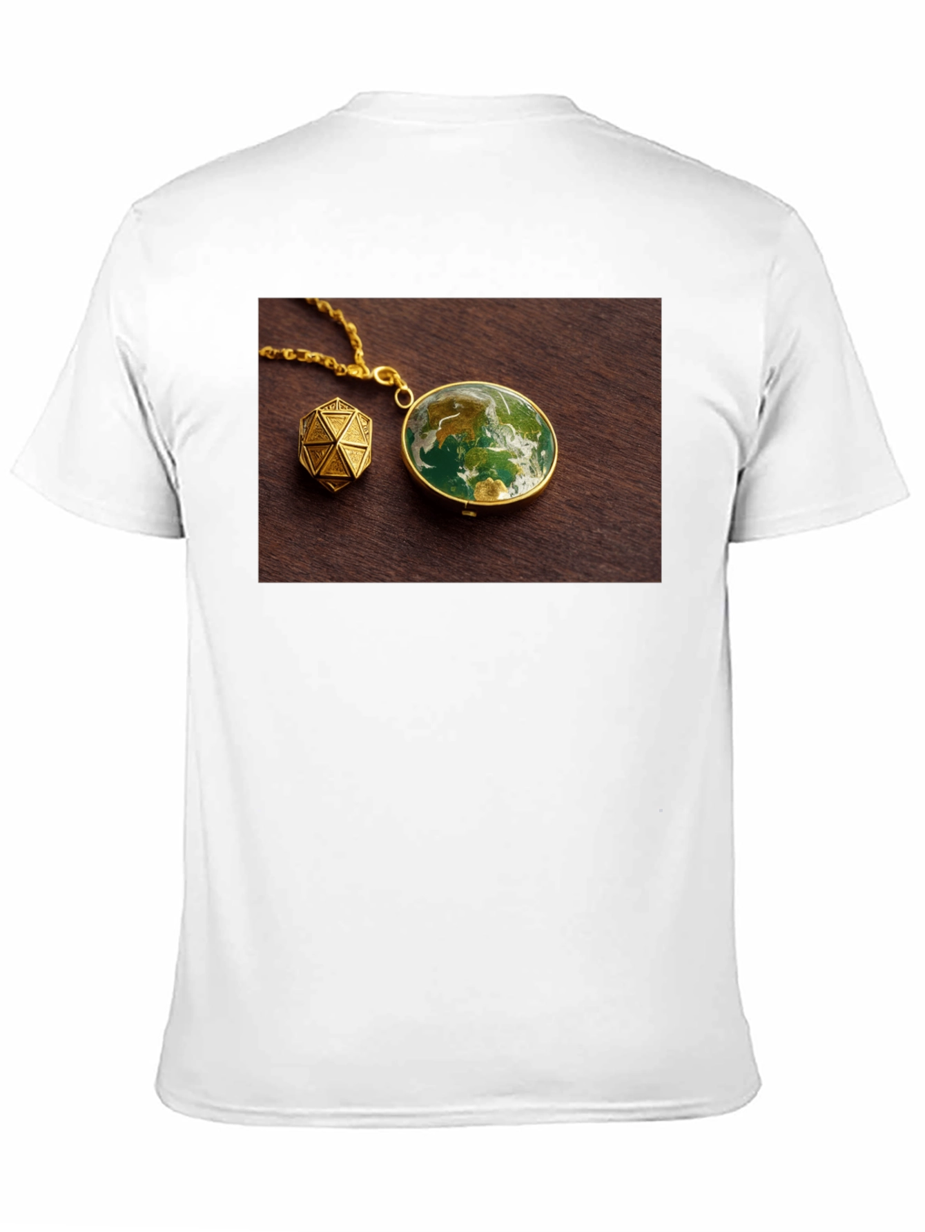 Earth Globe Pendant Graphic Tee - Unique Design!