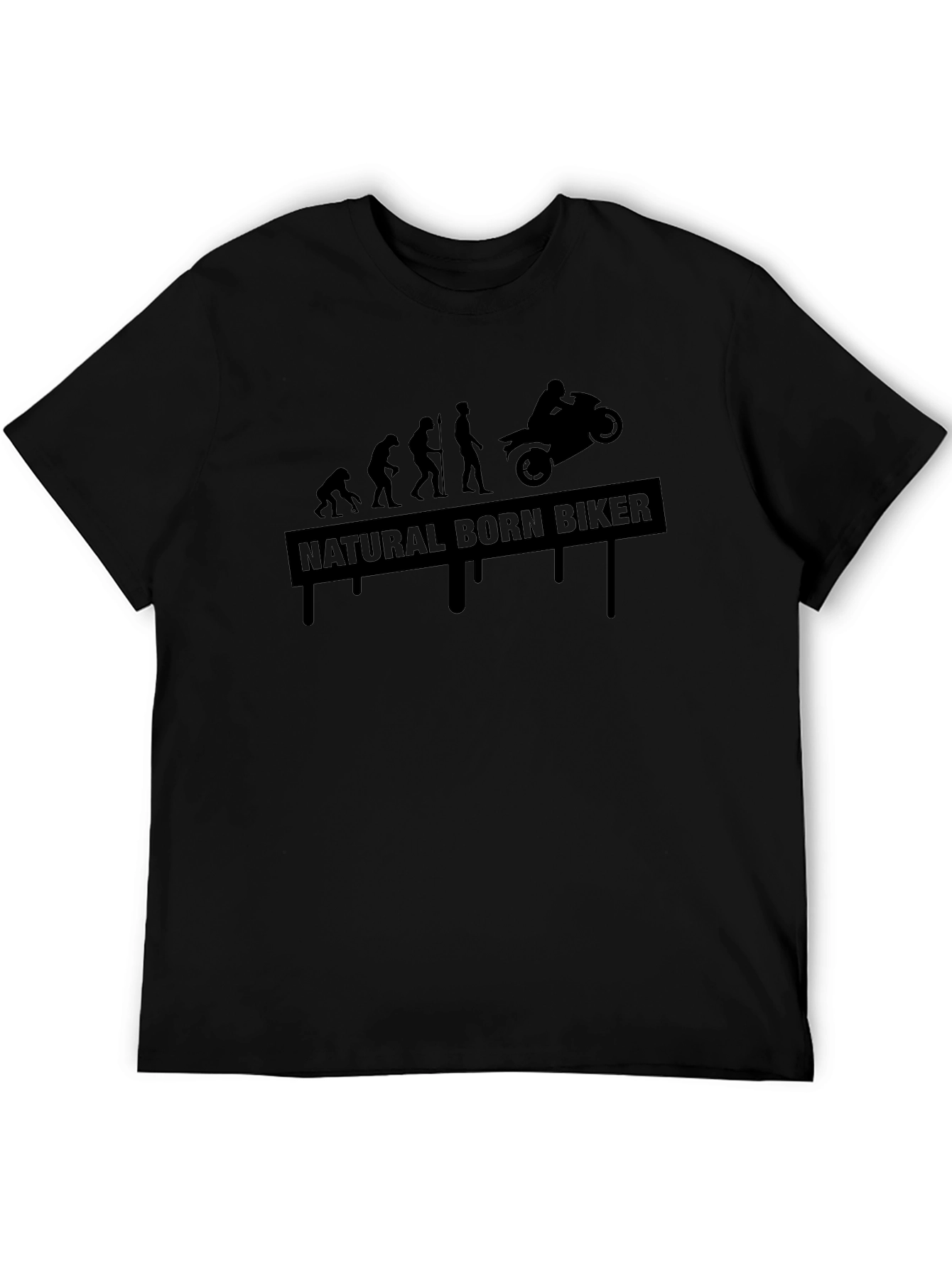Natural Born Biker Evolution T-Shirt - Black