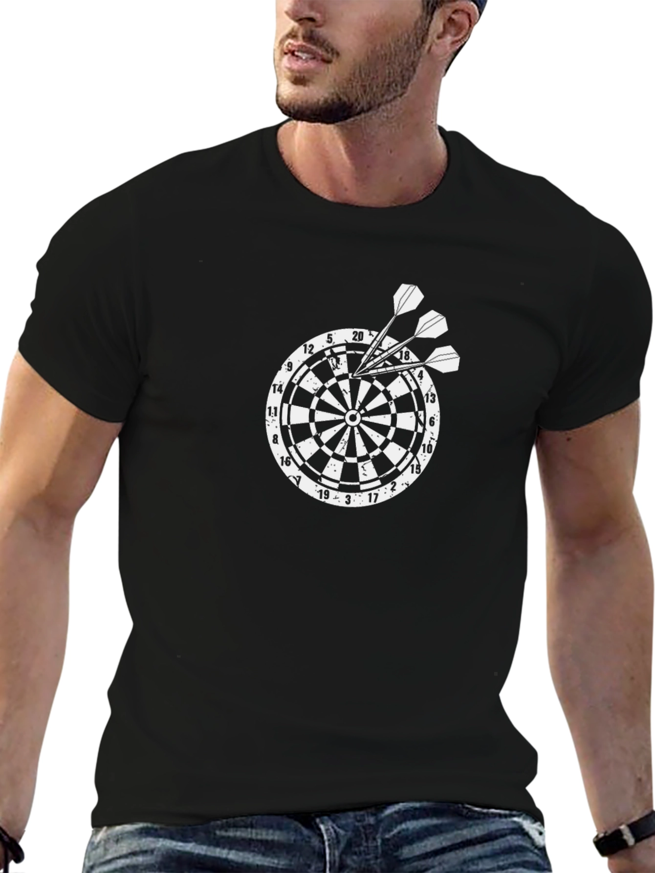Dartboard Graphic Tee - Mens Black T-Shirt
