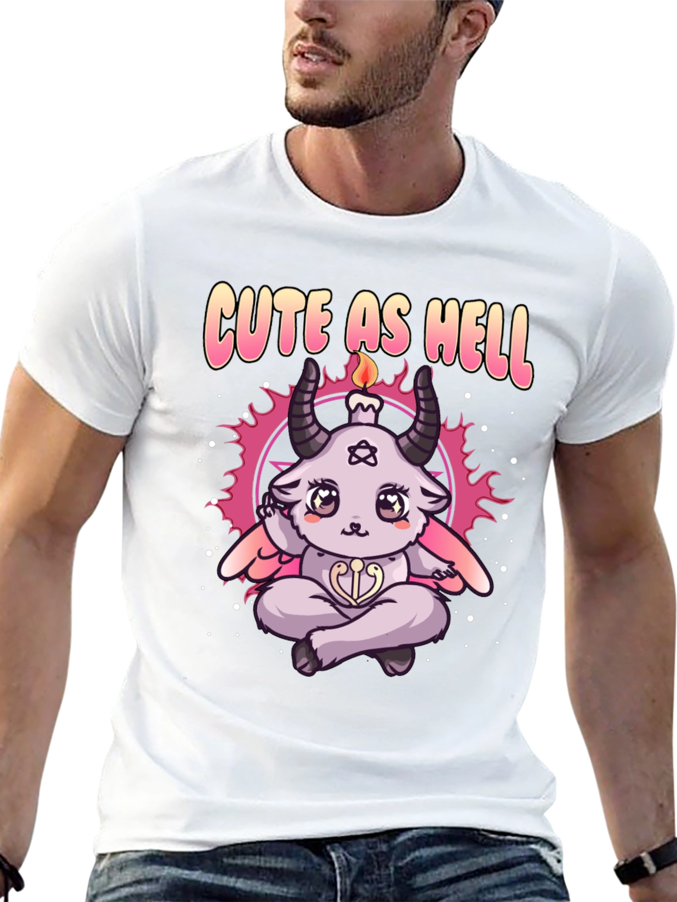 Cute as Hell Baphomet Graphic T-Shirt