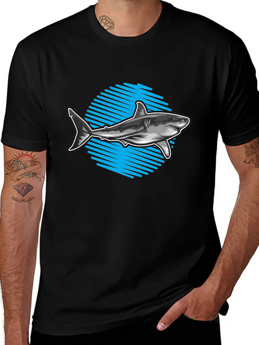 Shark Graphic Tee - Mens Black T-Shirt