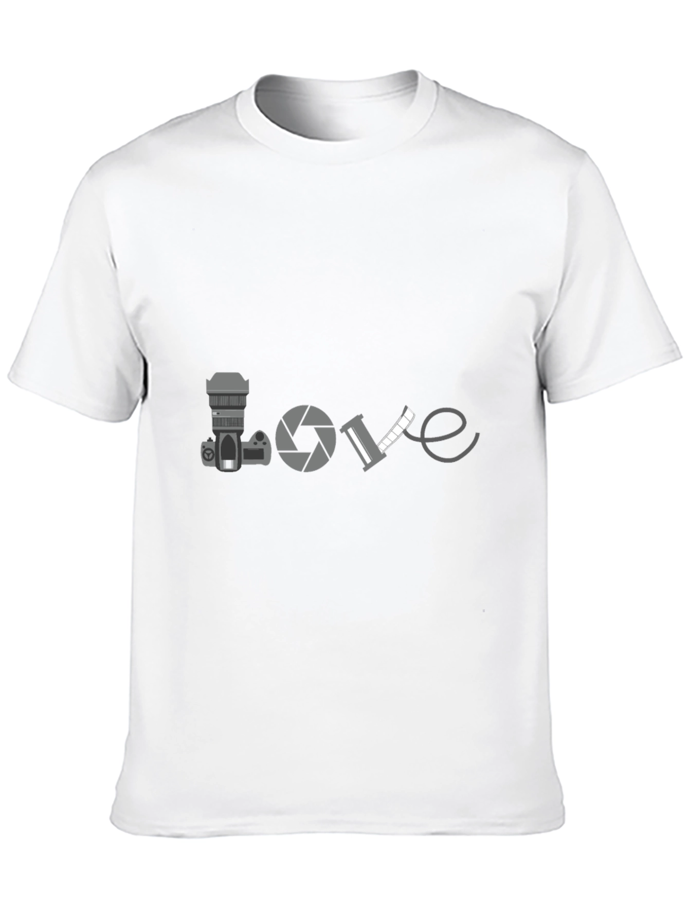 Photographer Love T-Shirt - Black Crew Neck Tee