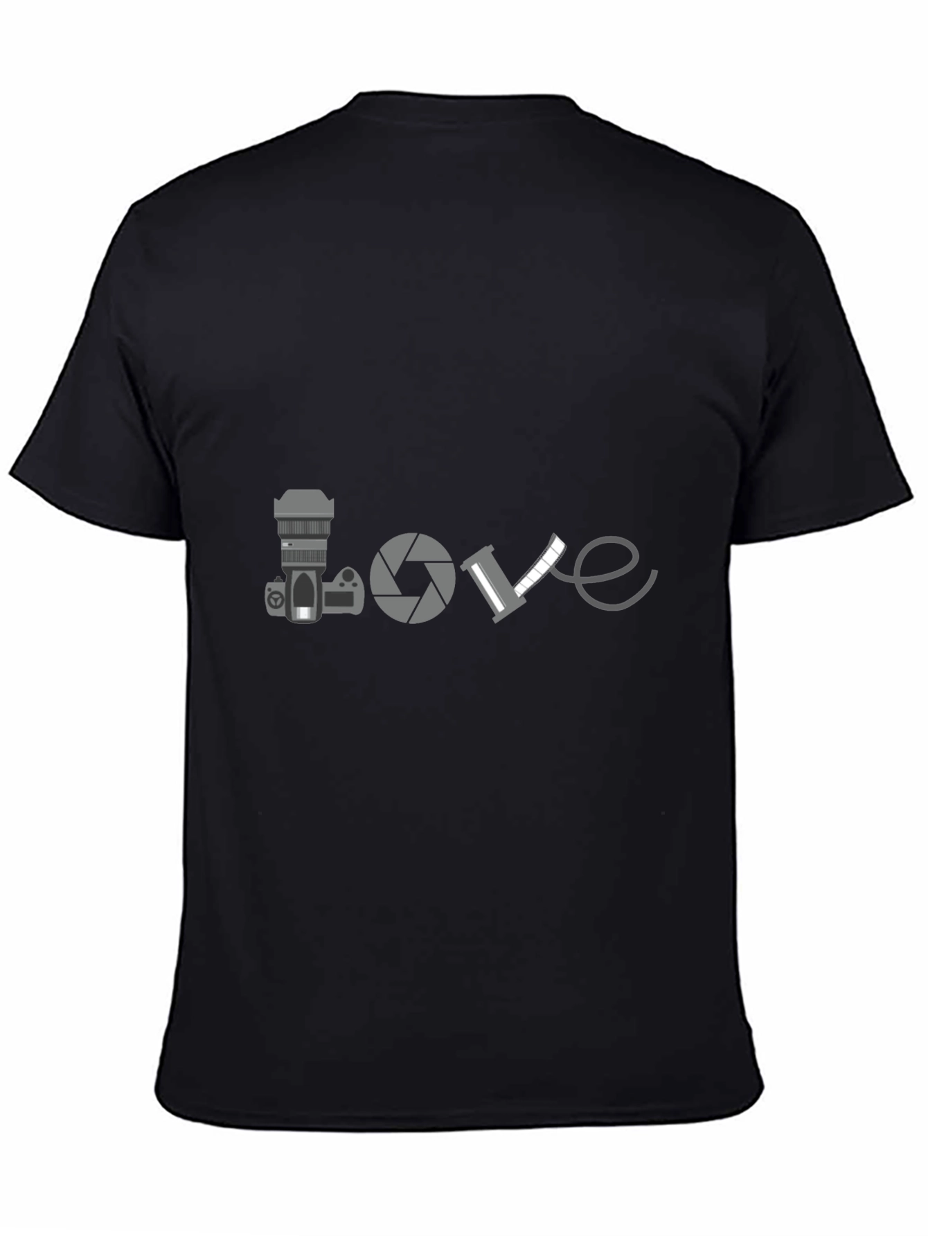 Photographer Love T-Shirt - Black Crew Neck Tee