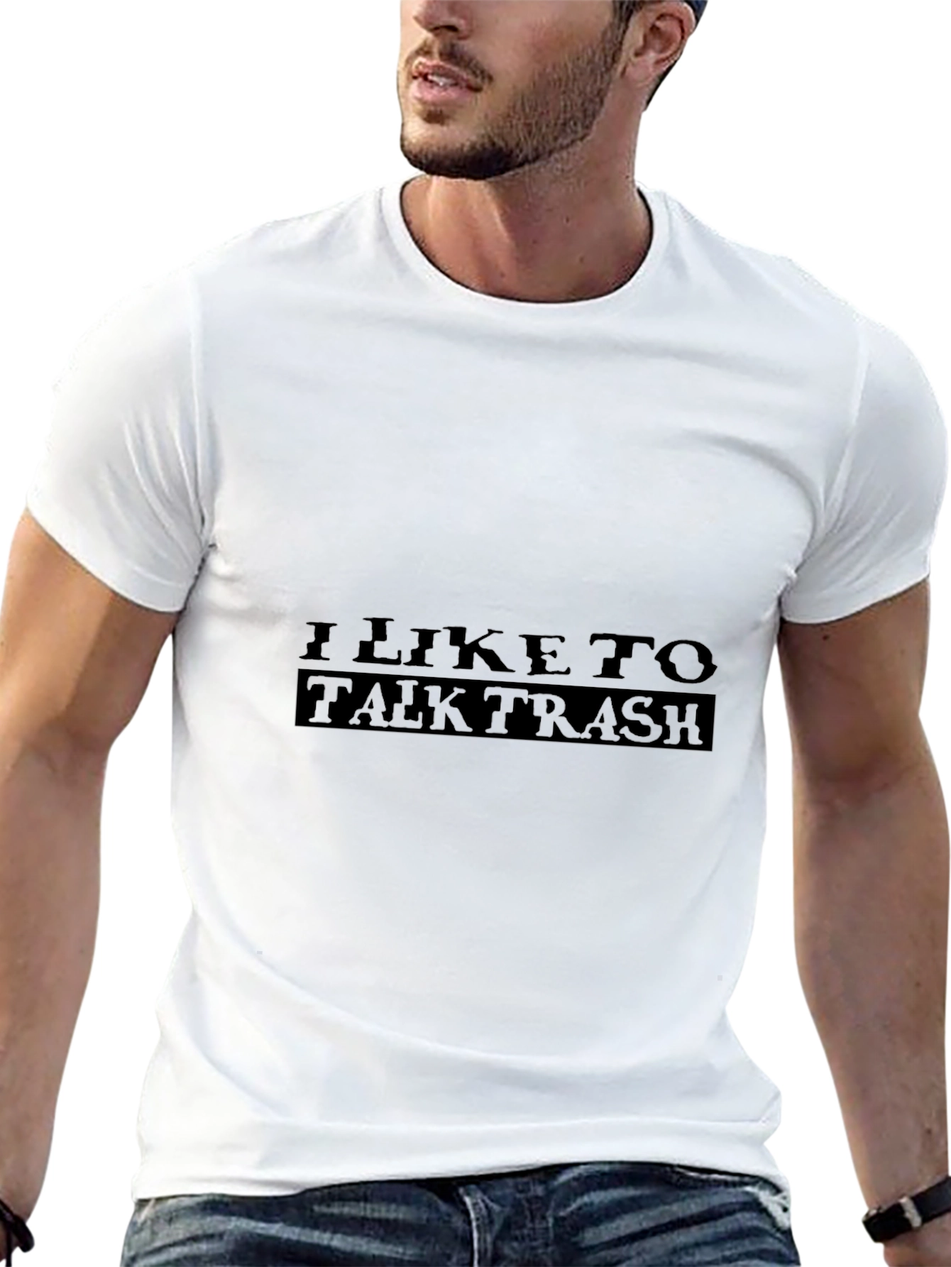 I Like to Talk Trash Graphic Tee - Black