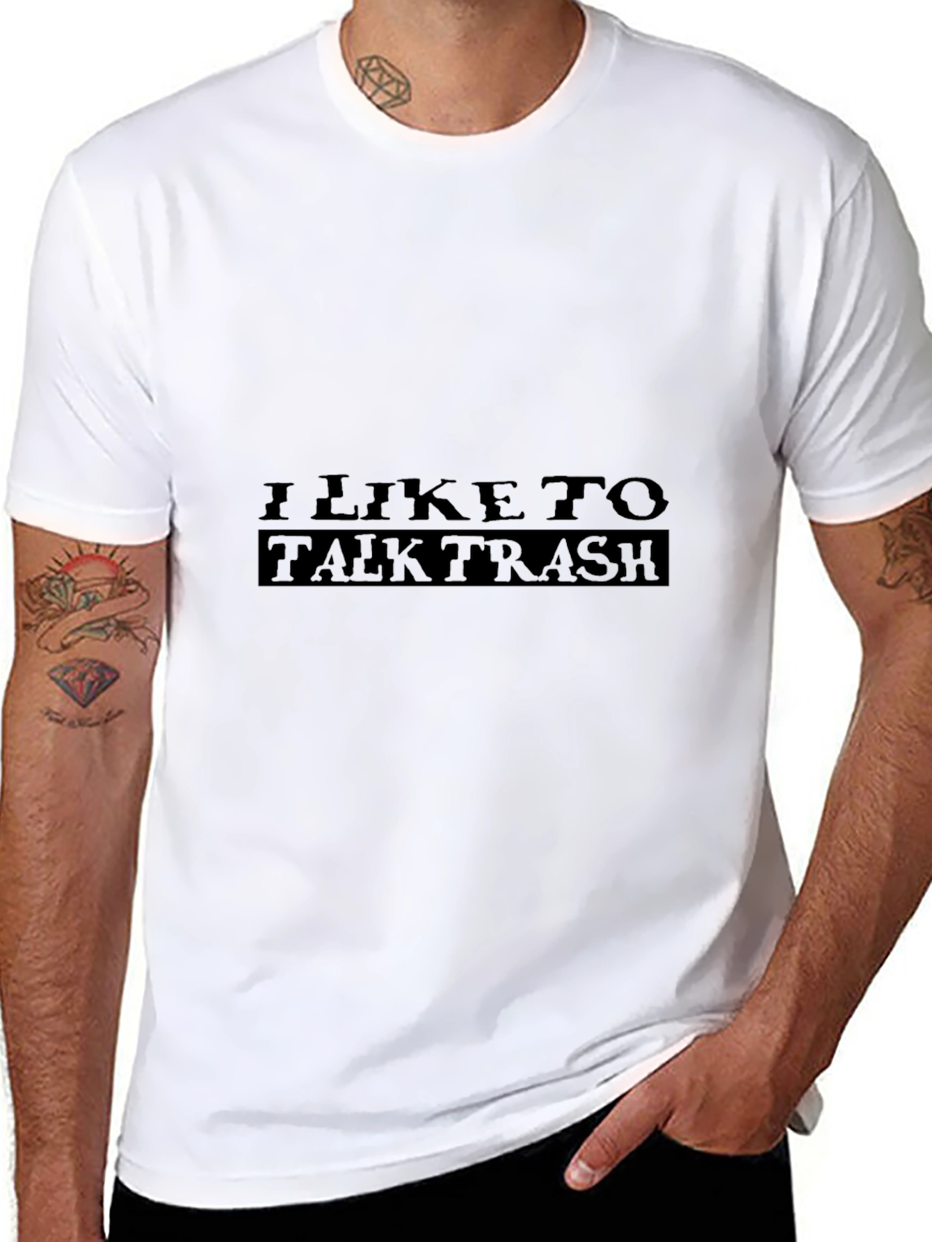 I Like to Talk Trash Graphic Tee - Black