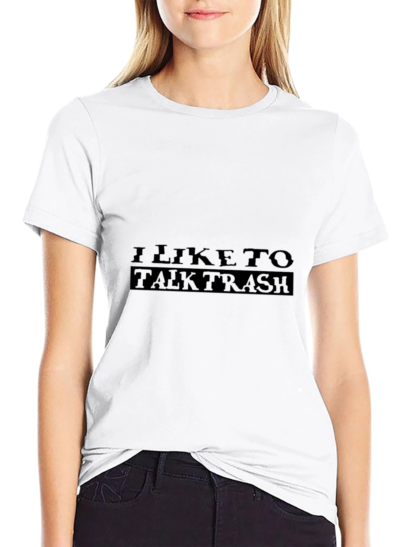 I Like to Talk Trash Graphic Tee - Black