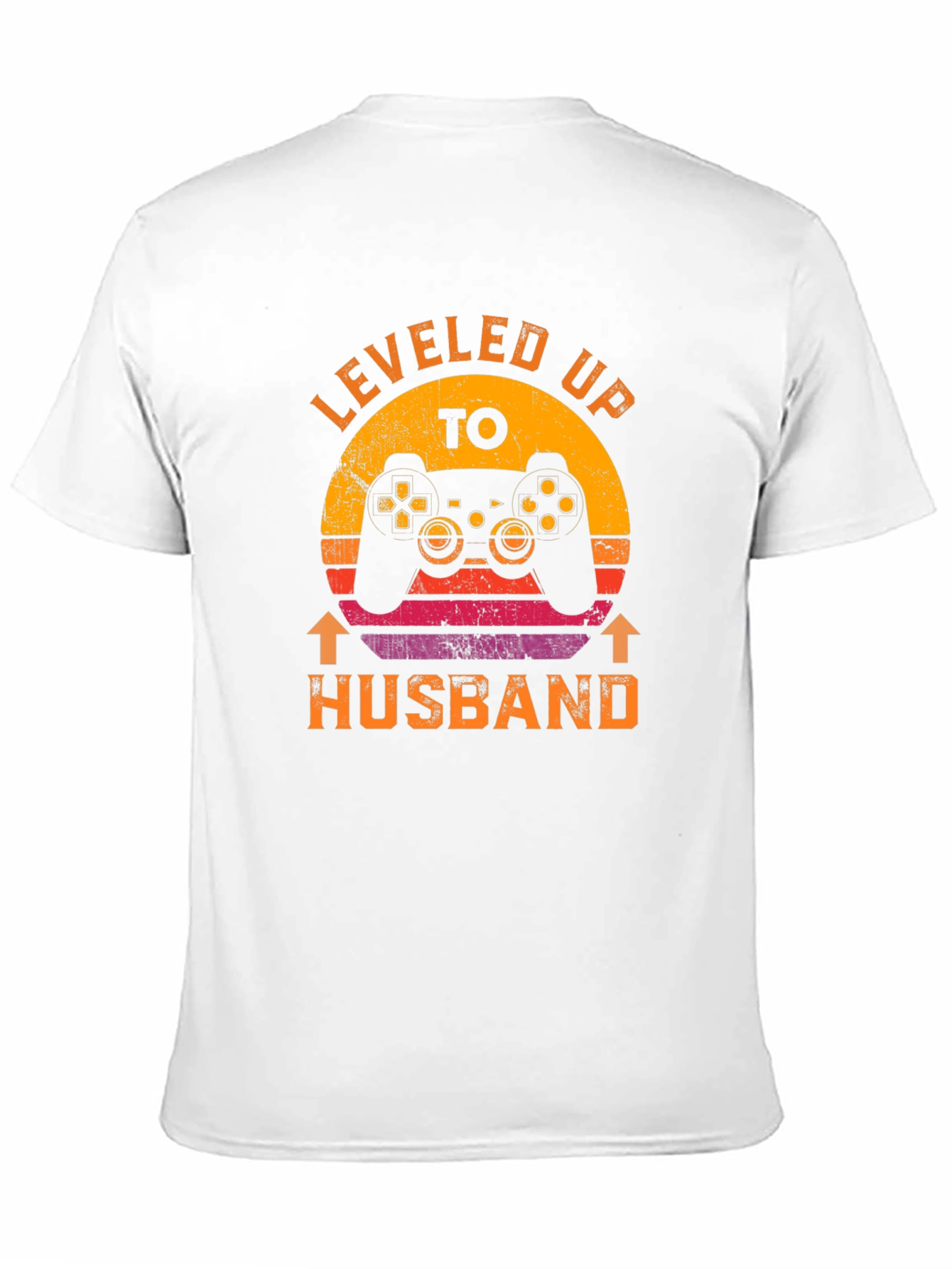 Leveled Up to Husband T-Shirt Gamer Gift