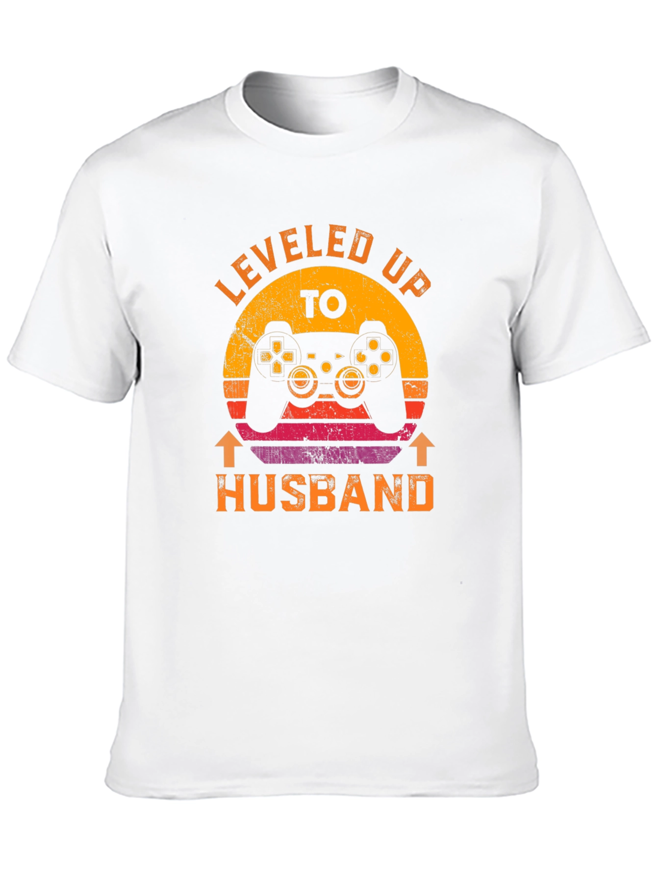 Leveled Up to Husband T-Shirt Gamer Gift