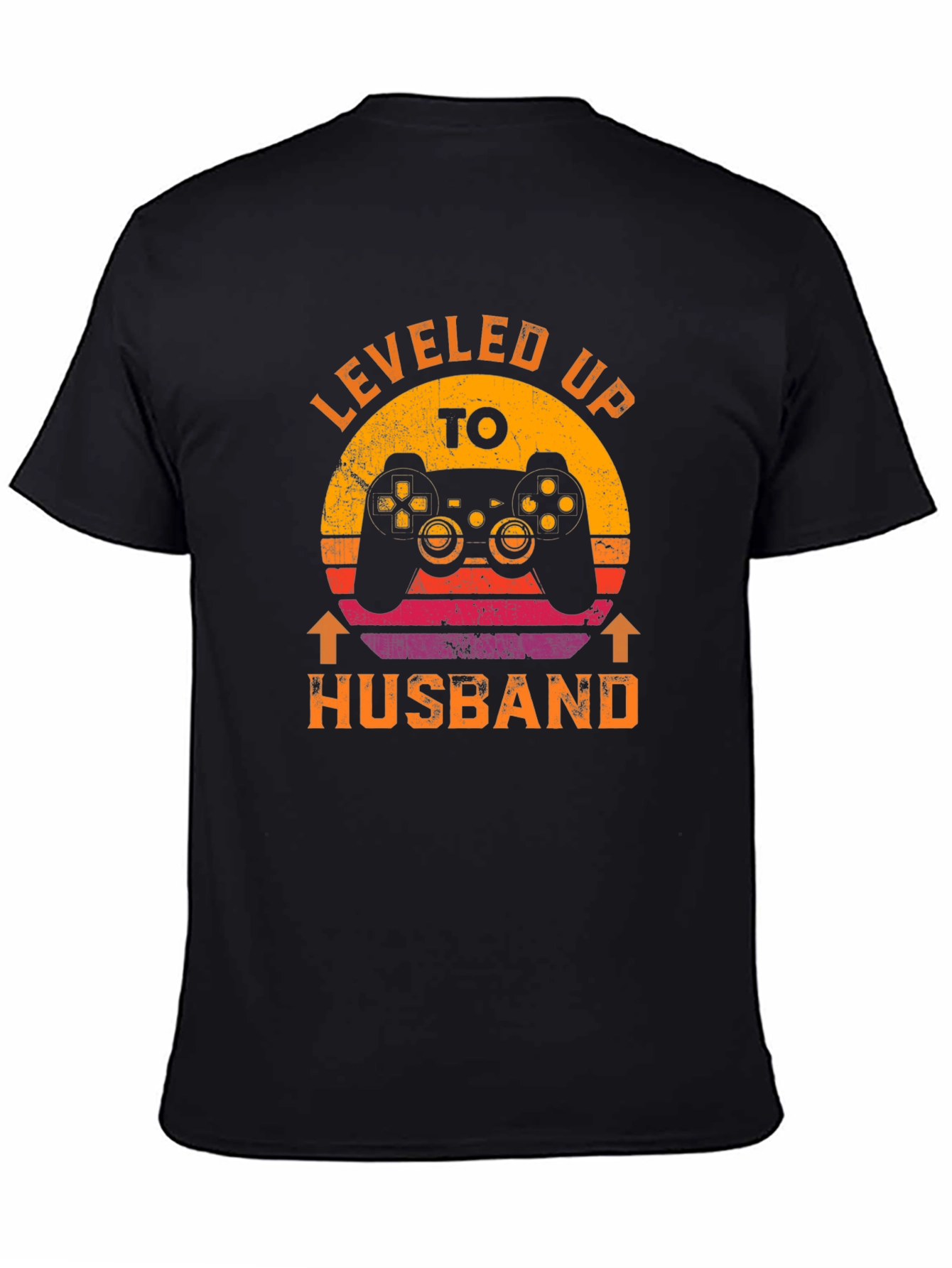 Leveled Up to Husband T-Shirt Gamer Gift