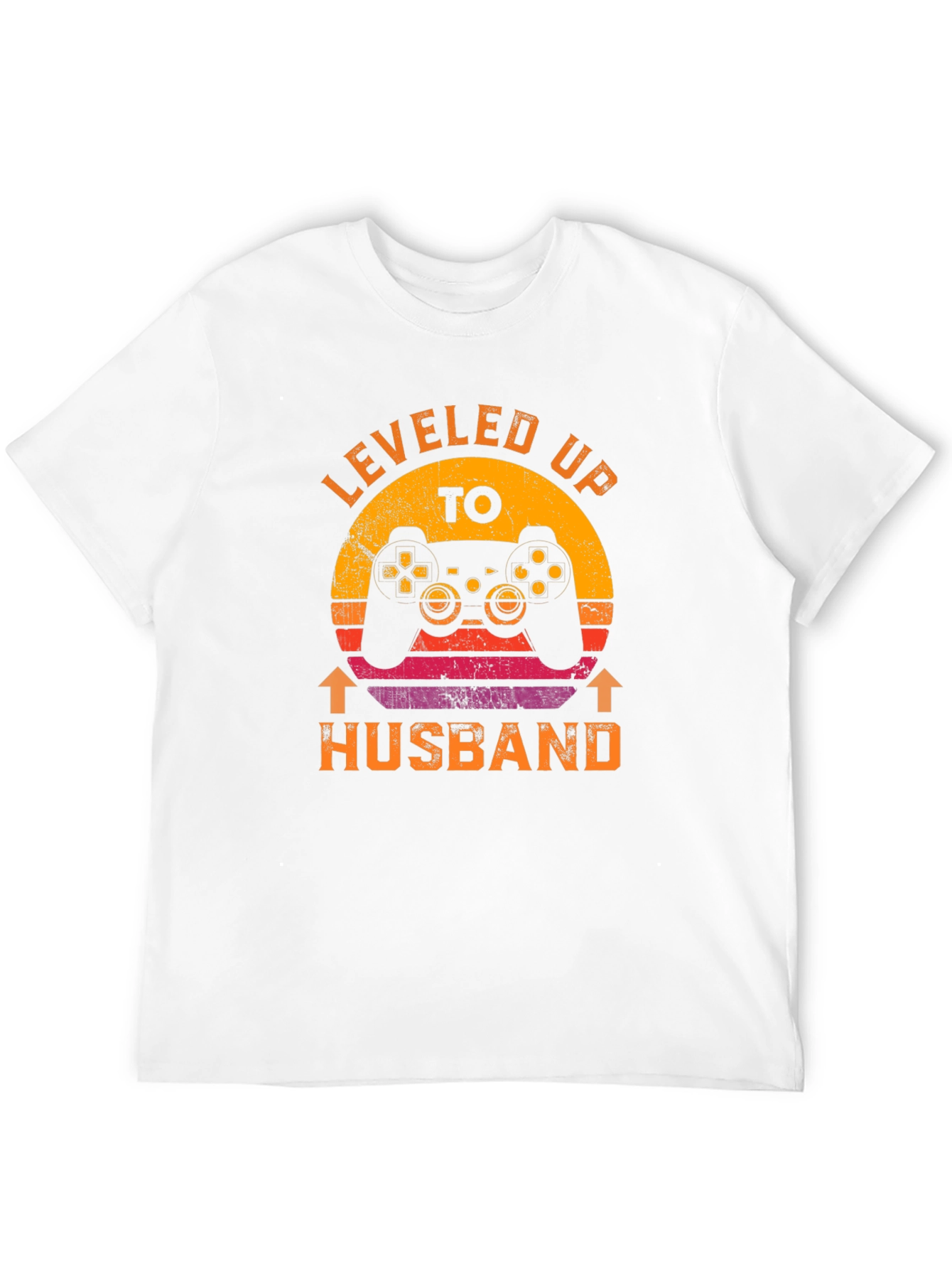Leveled Up to Husband T-Shirt Gamer Gift