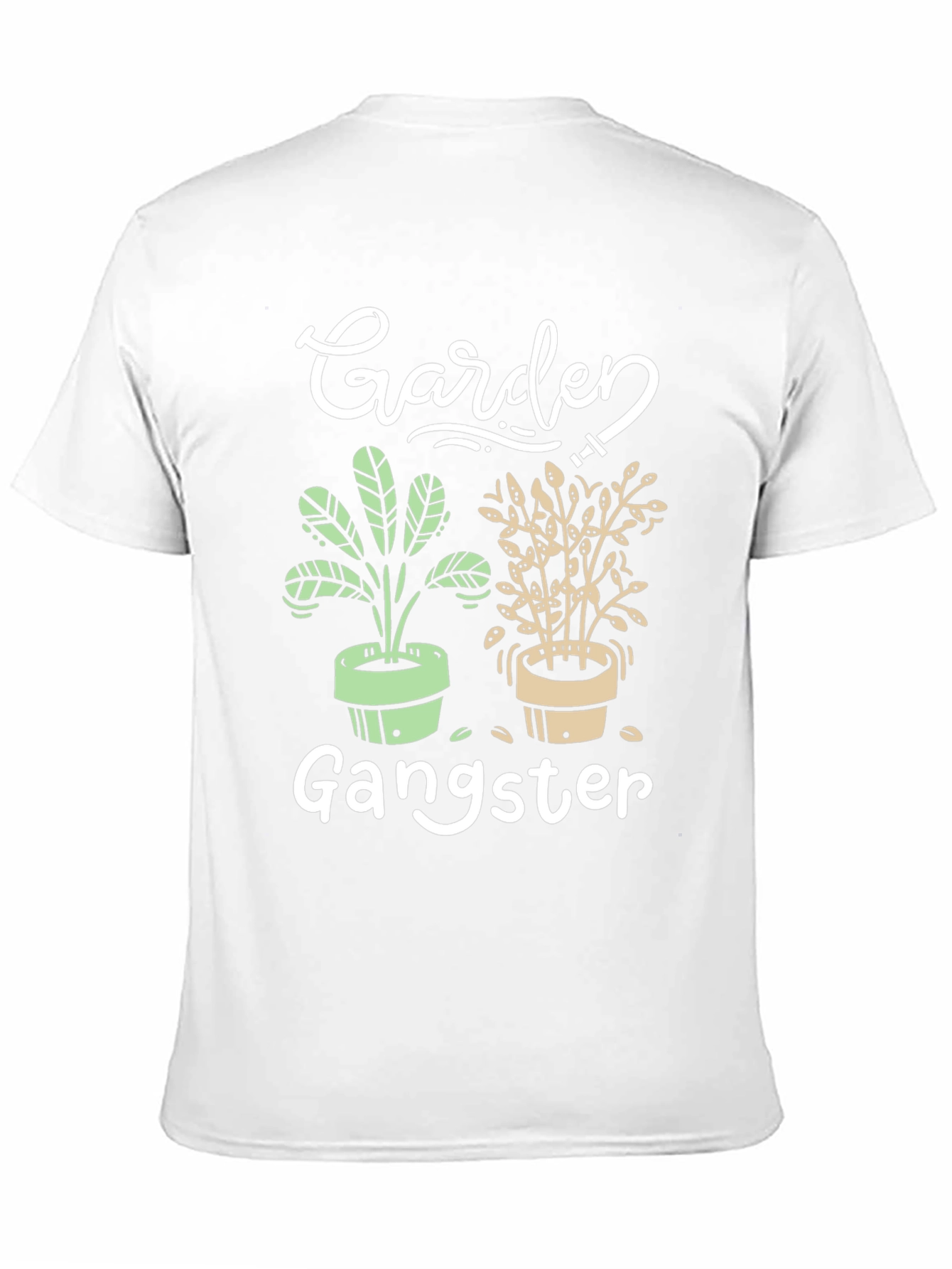 Garden Gangster Graphic Tee - Black Cotton T-Shirt