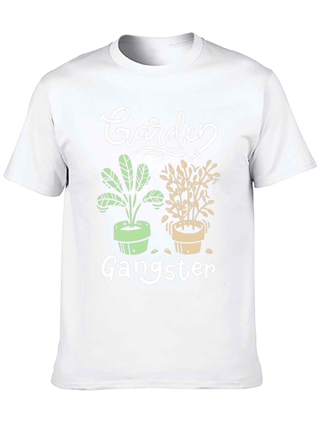 Garden Gangster Graphic Tee - Black Cotton T-Shirt