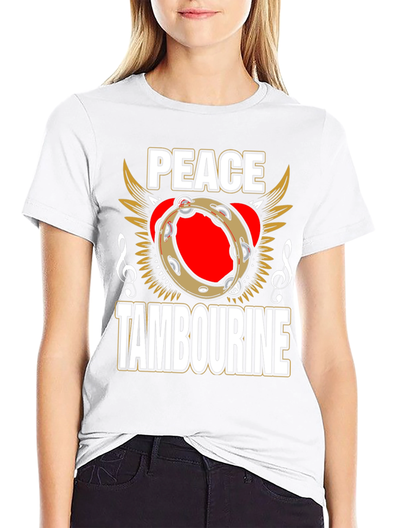 Peace Tambourine Graphic Tee
