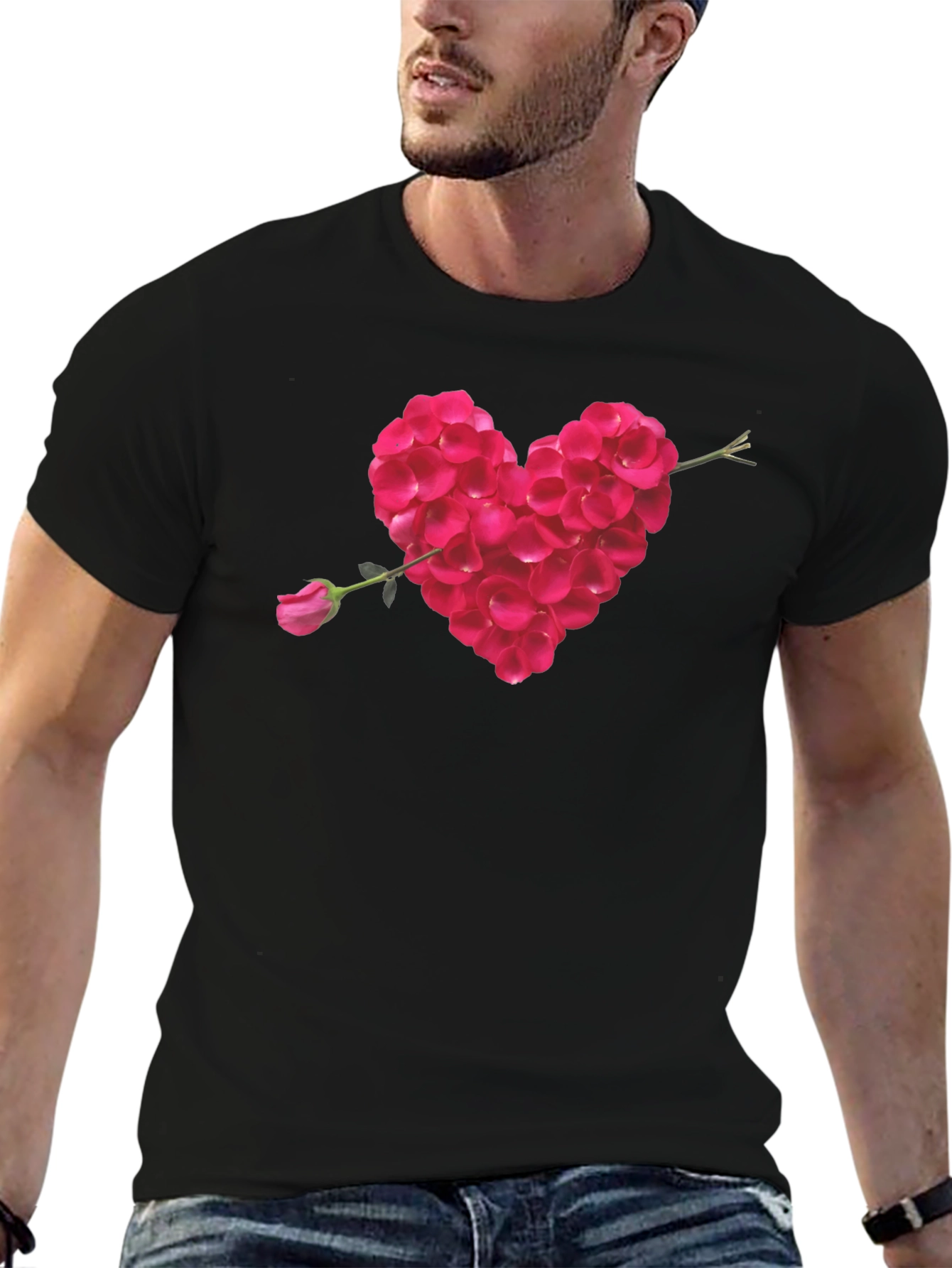 Heart Rose Petal Arrow T-Shirt