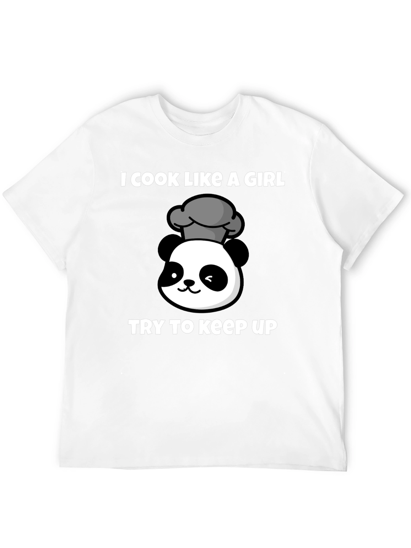 Cook Like A Girl Panda Chef T-Shirt