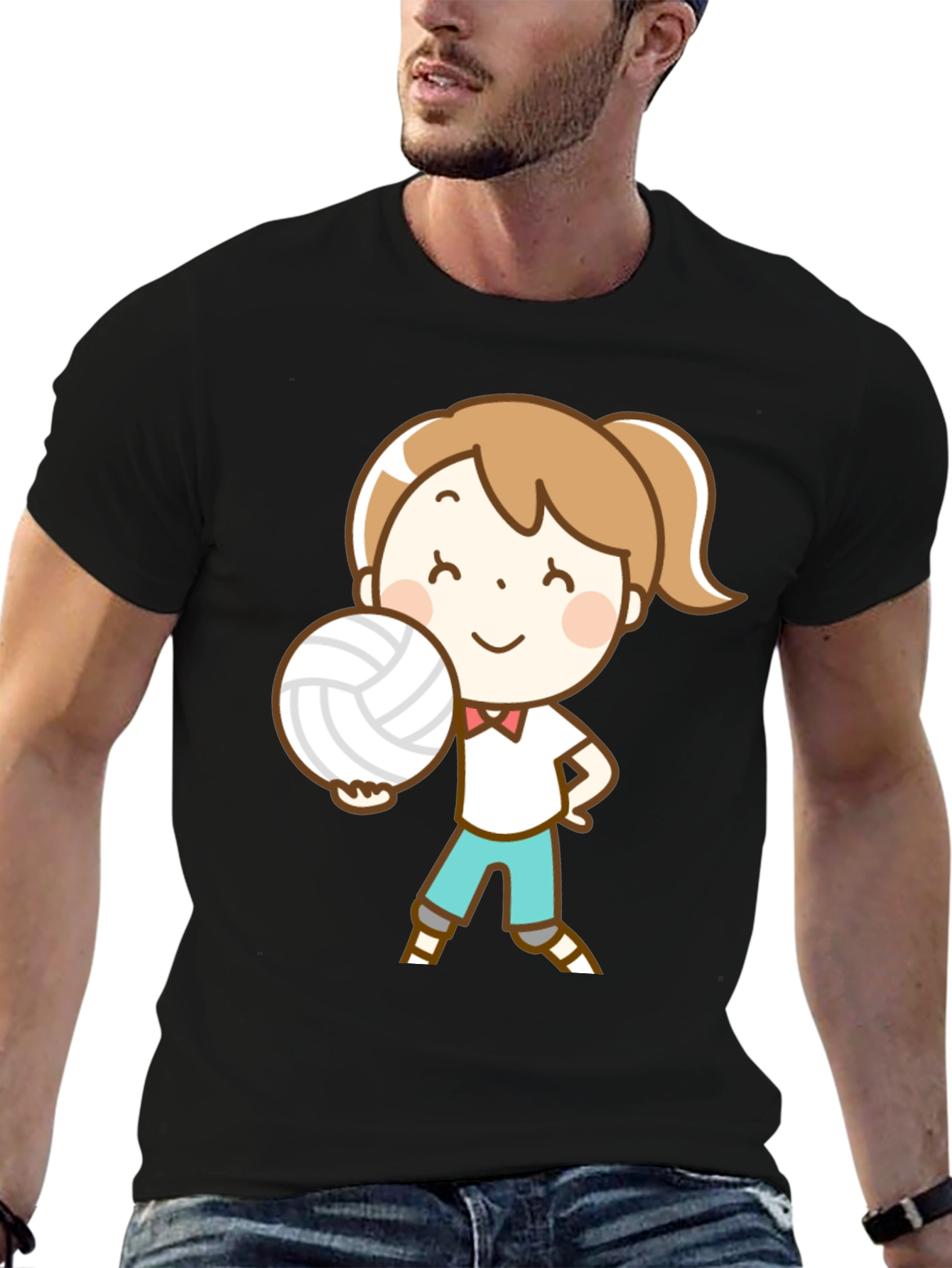 Volleyball Girl Graphic T-Shirt