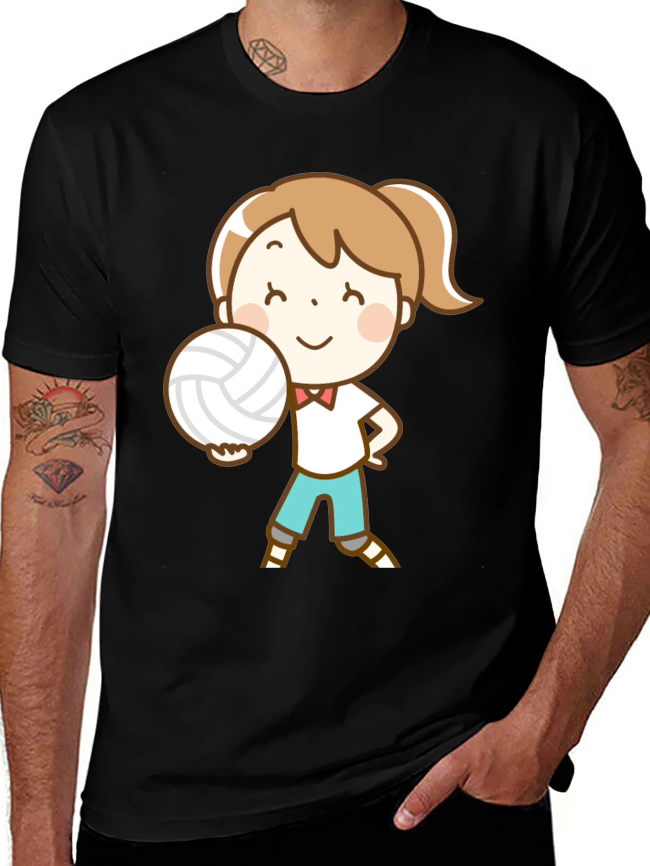 Volleyball Girl Graphic T-Shirt