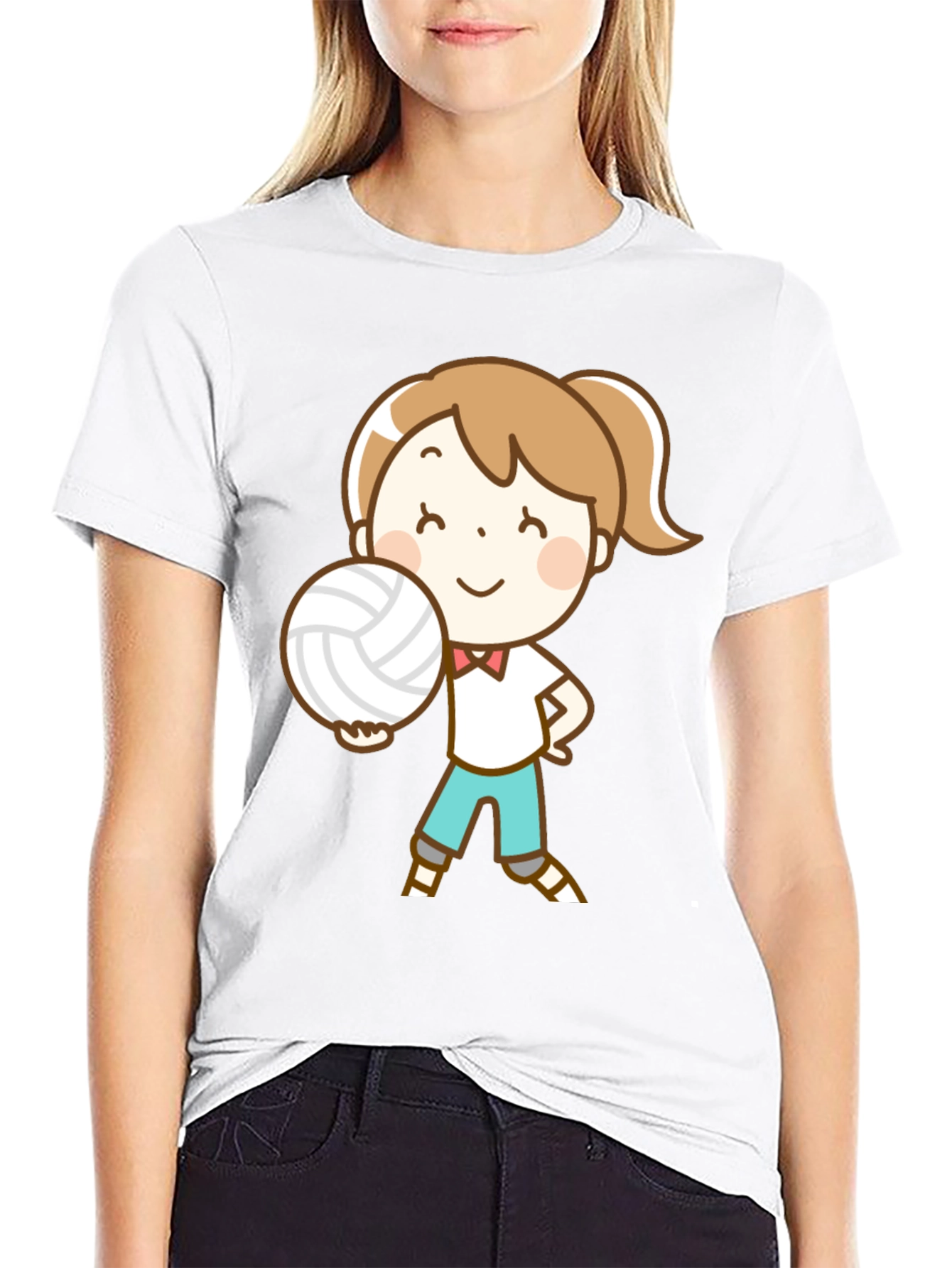 Volleyball Girl Graphic T-Shirt