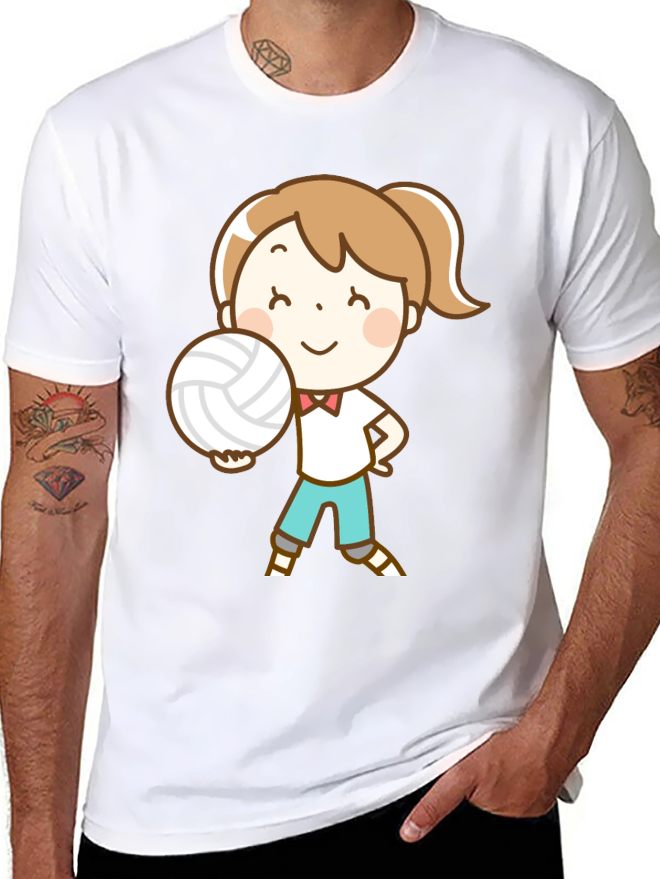 Volleyball Girl Graphic T-Shirt