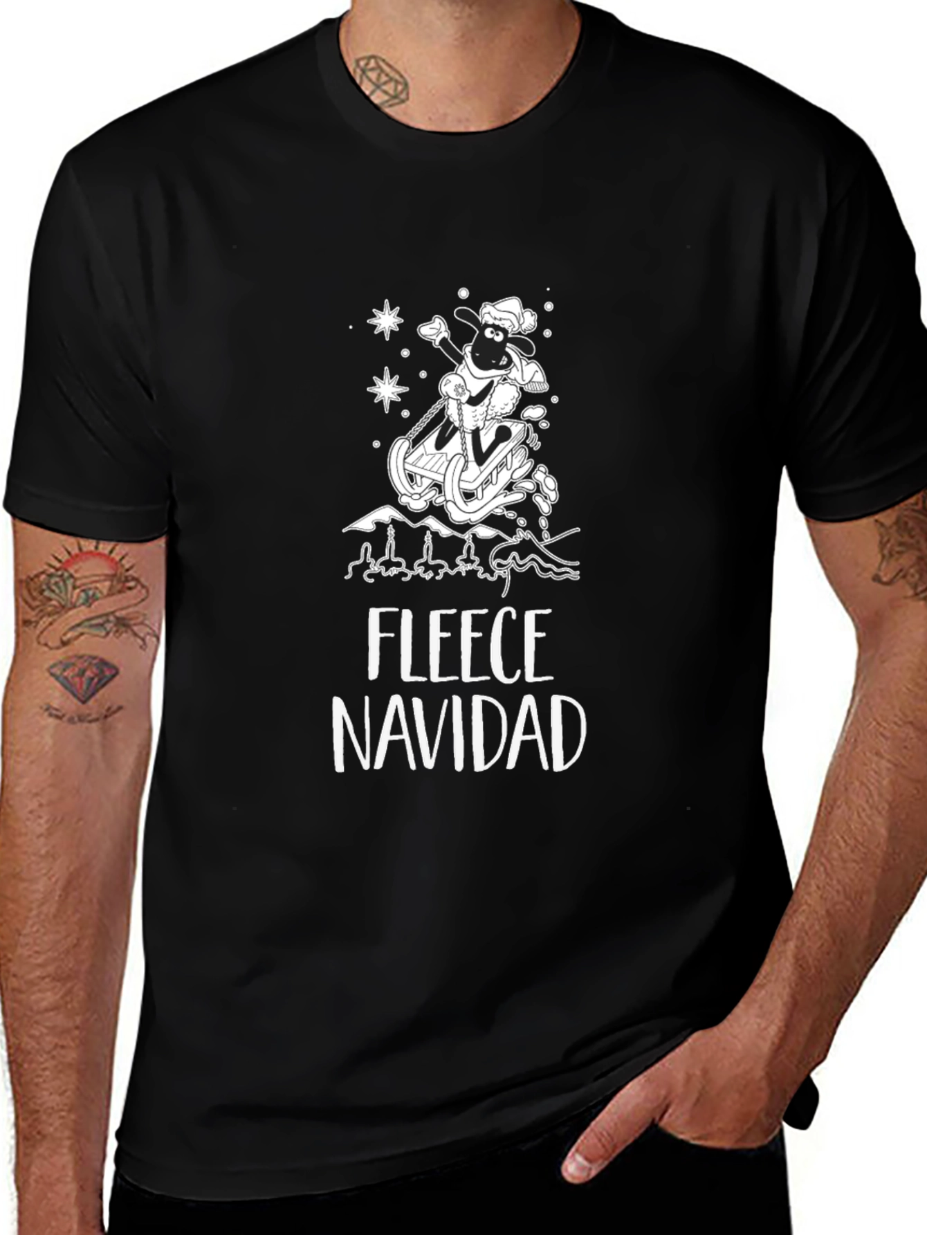 Fleece Navidad Sheep T-Shirt