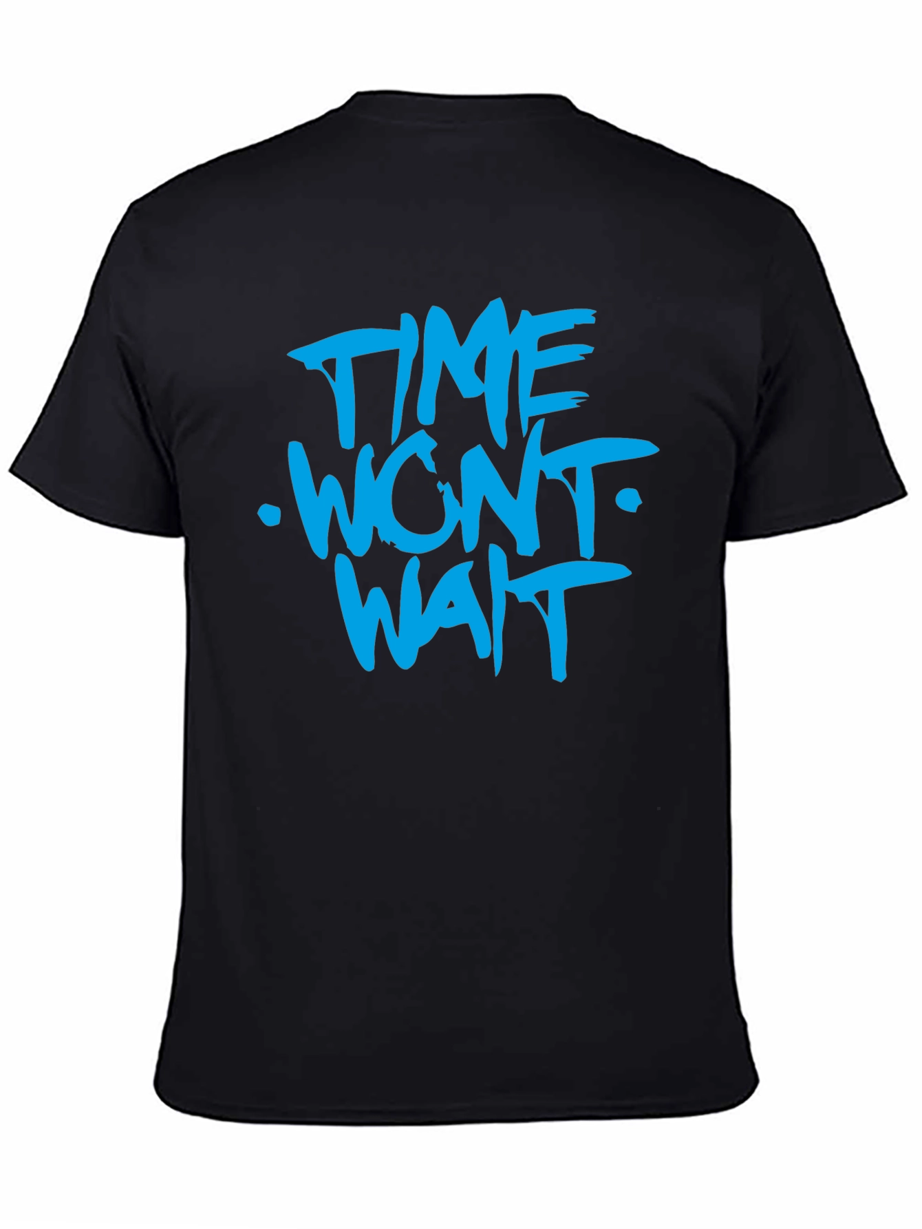 Time Wont Wait Graphic T-Shirt - Bold Blue Print