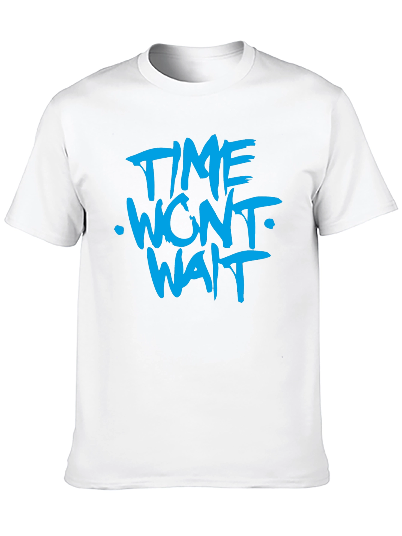 Time Wont Wait Graphic T-Shirt - Bold Blue Print