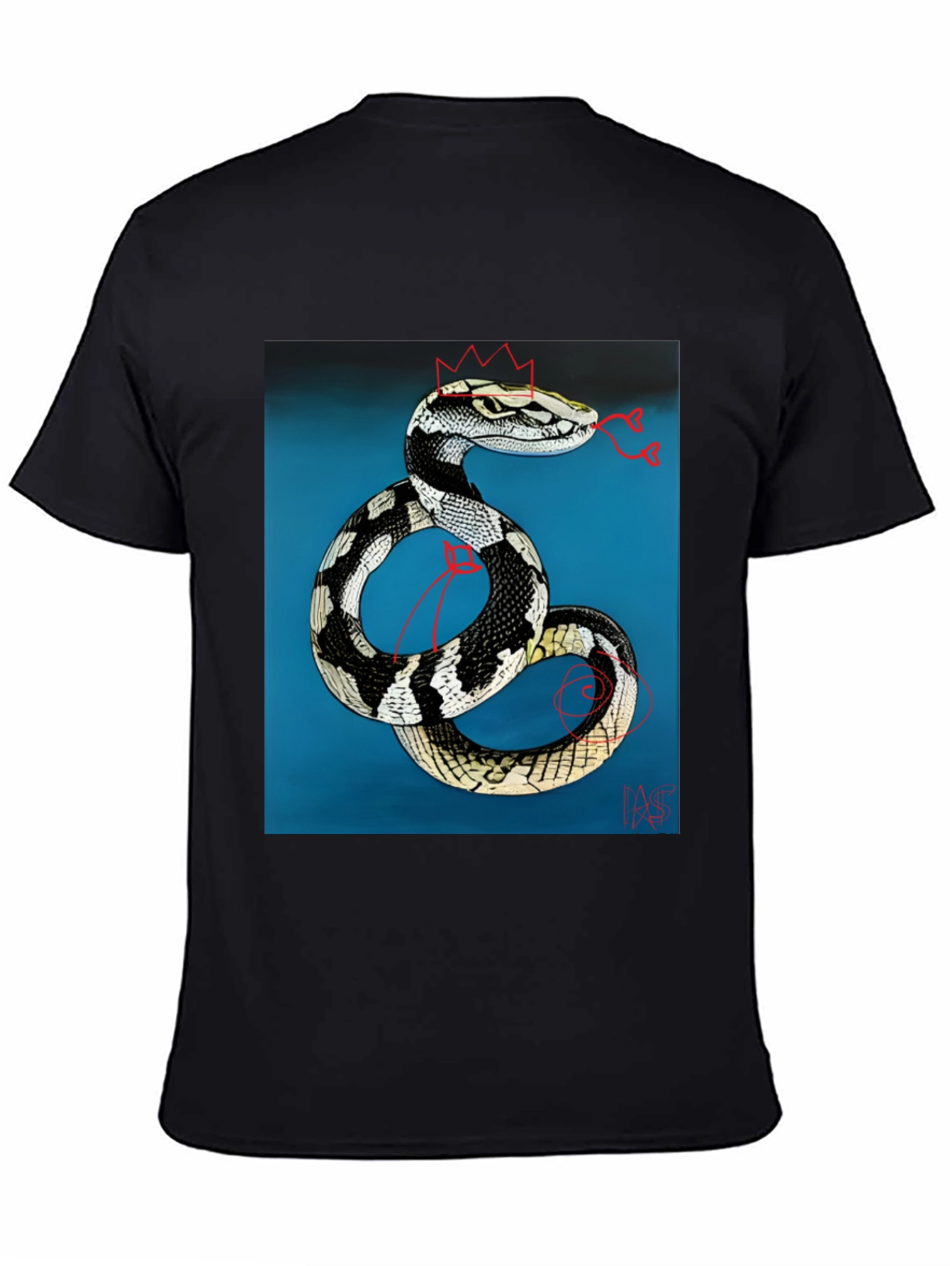 Snake King T-Shirt - Black Graphic Tee