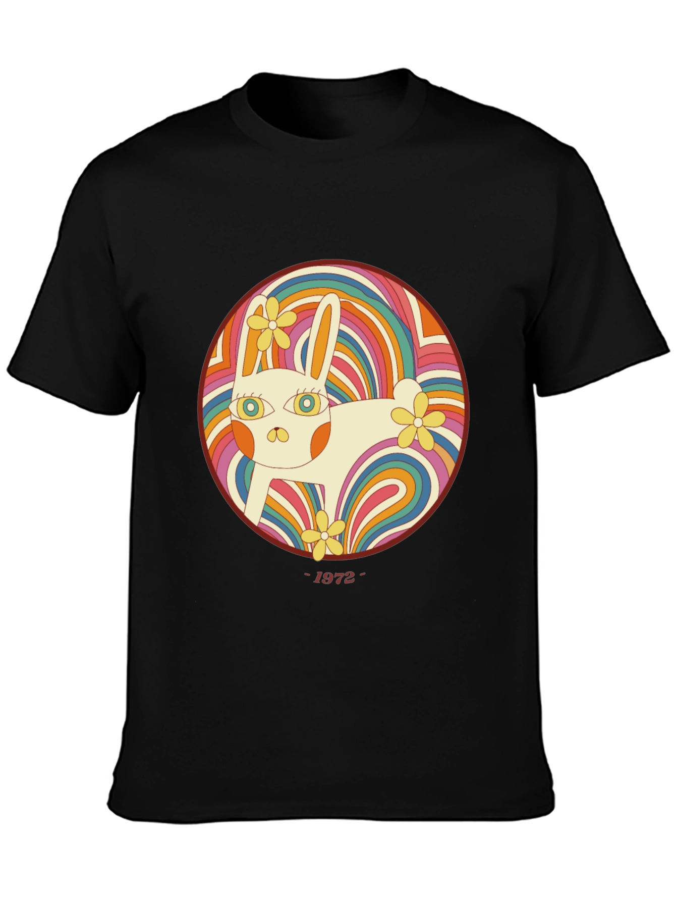 Retro Rabbit Graphic T-Shirt - 1972 Style