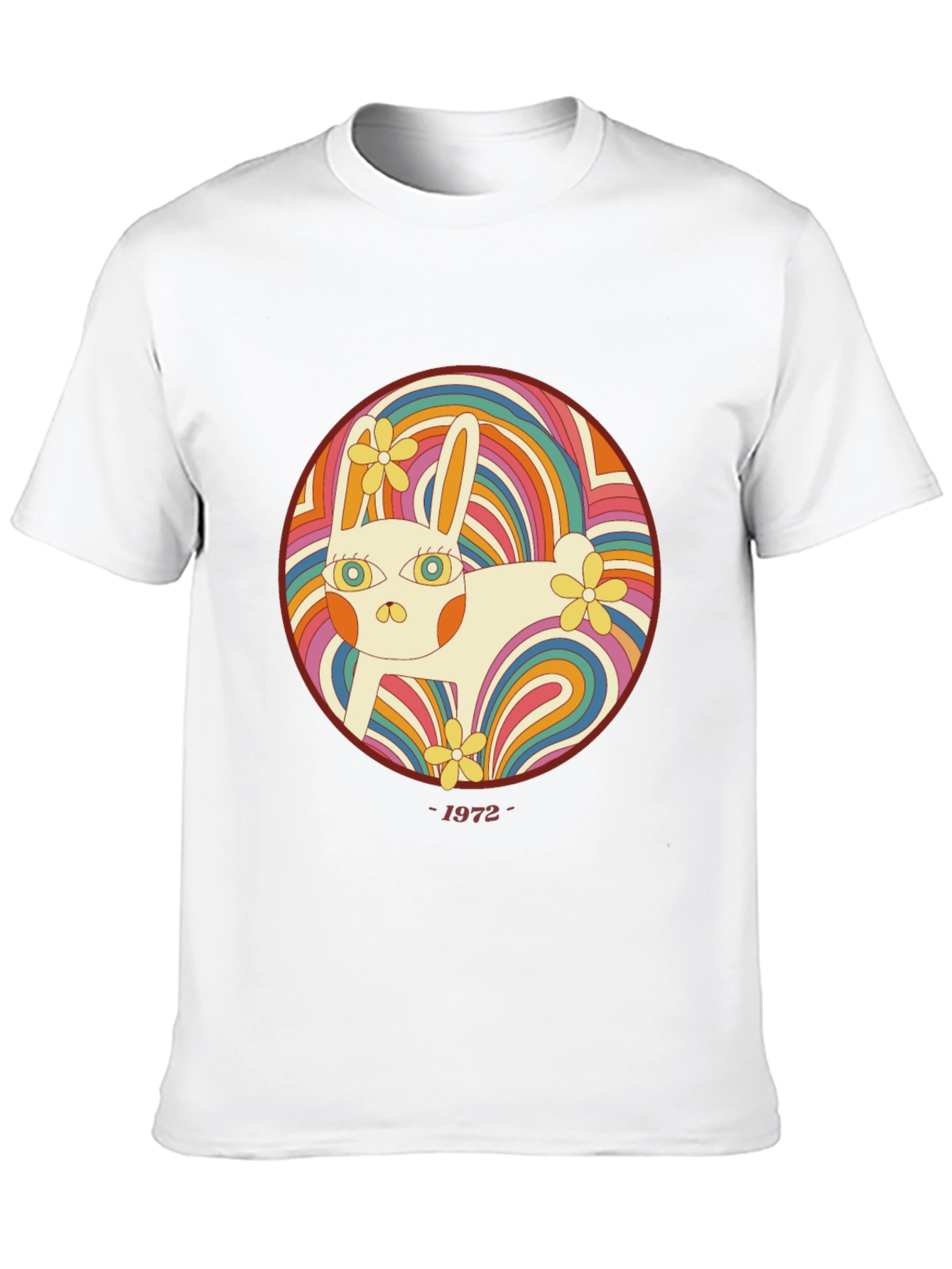 Retro Rabbit Graphic T-Shirt - 1972 Style