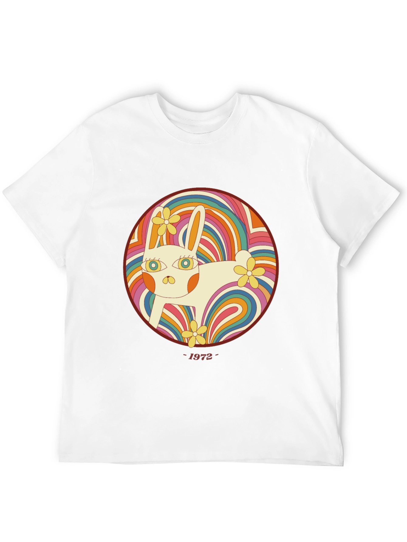 Retro Rabbit Graphic T-Shirt - 1972 Style