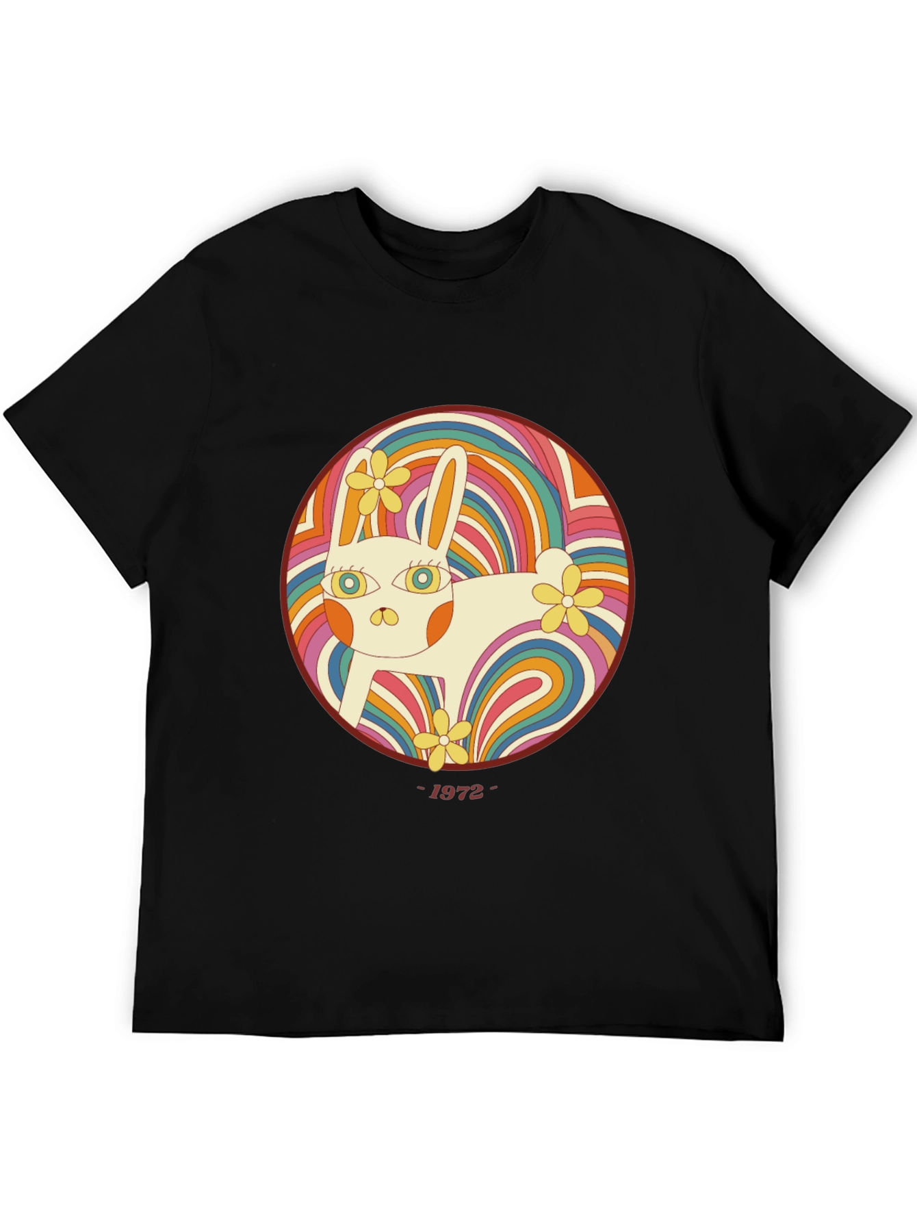 Retro Rabbit Graphic T-Shirt - 1972 Style