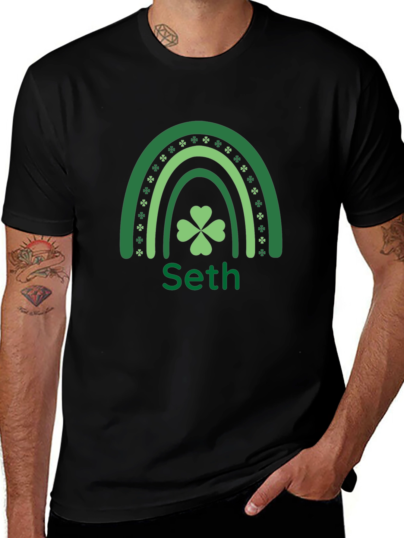 Seths St. Patricks Day Lucky Rainbow T-Shirt