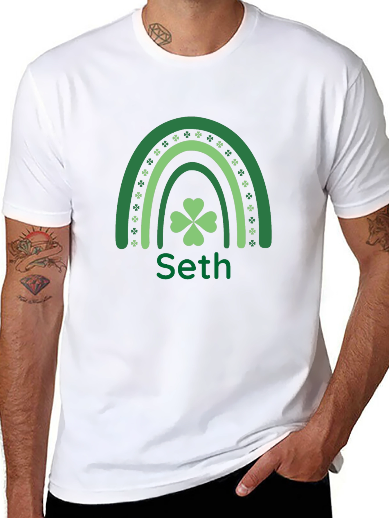 Seths St. Patricks Day Lucky Rainbow T-Shirt
