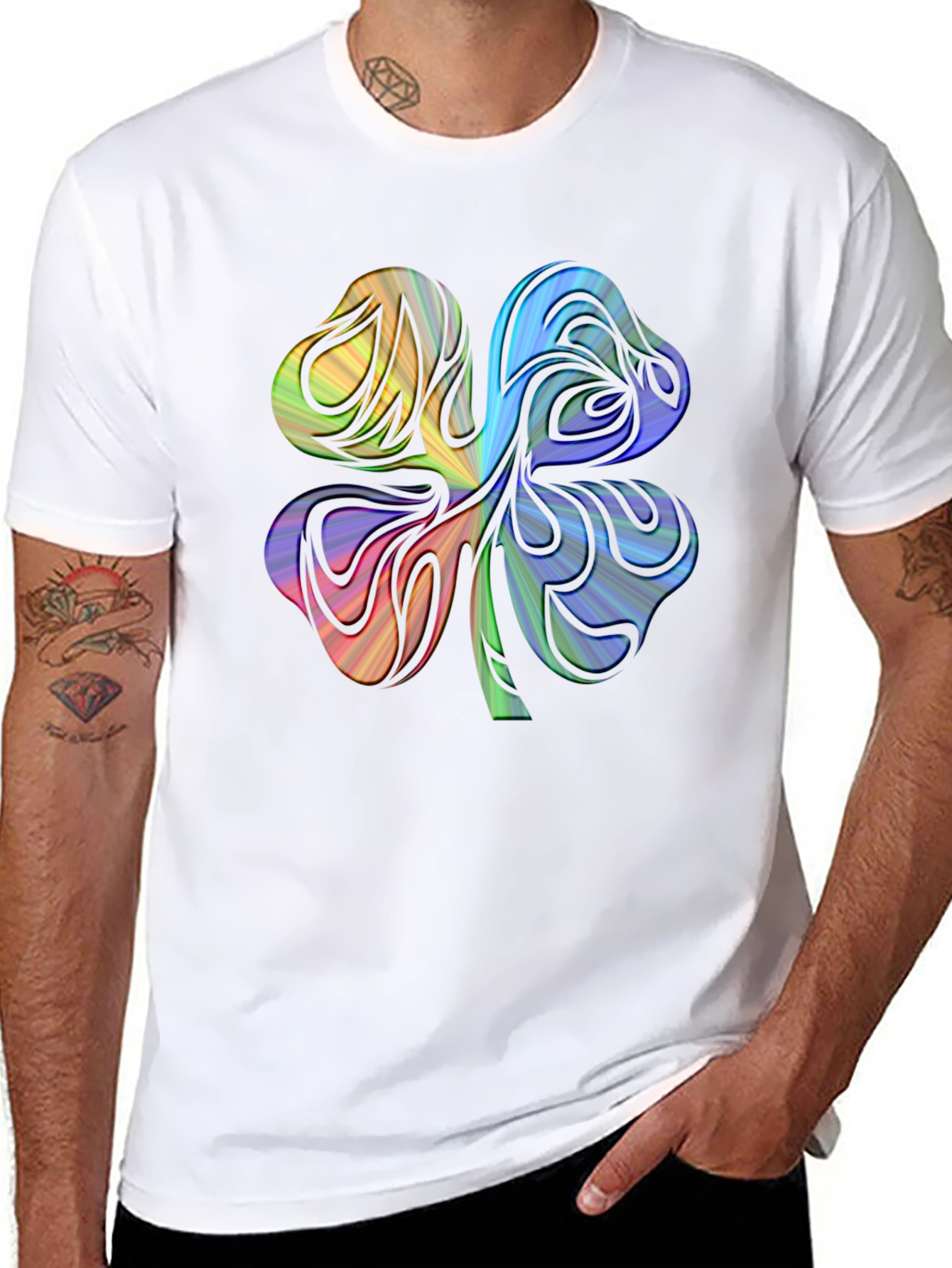 Rainbow Shamrock Graphic Tee - Unisex
