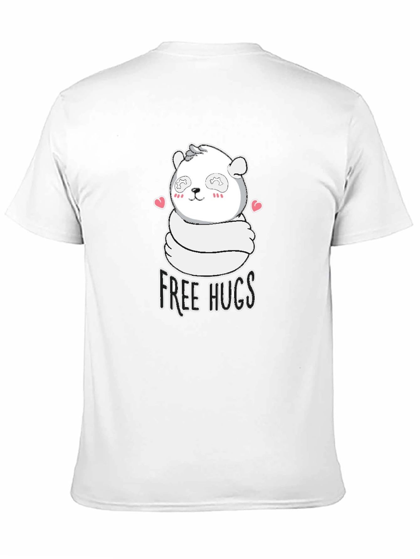 Cute Panda Free Hugs Graphic T-Shirt