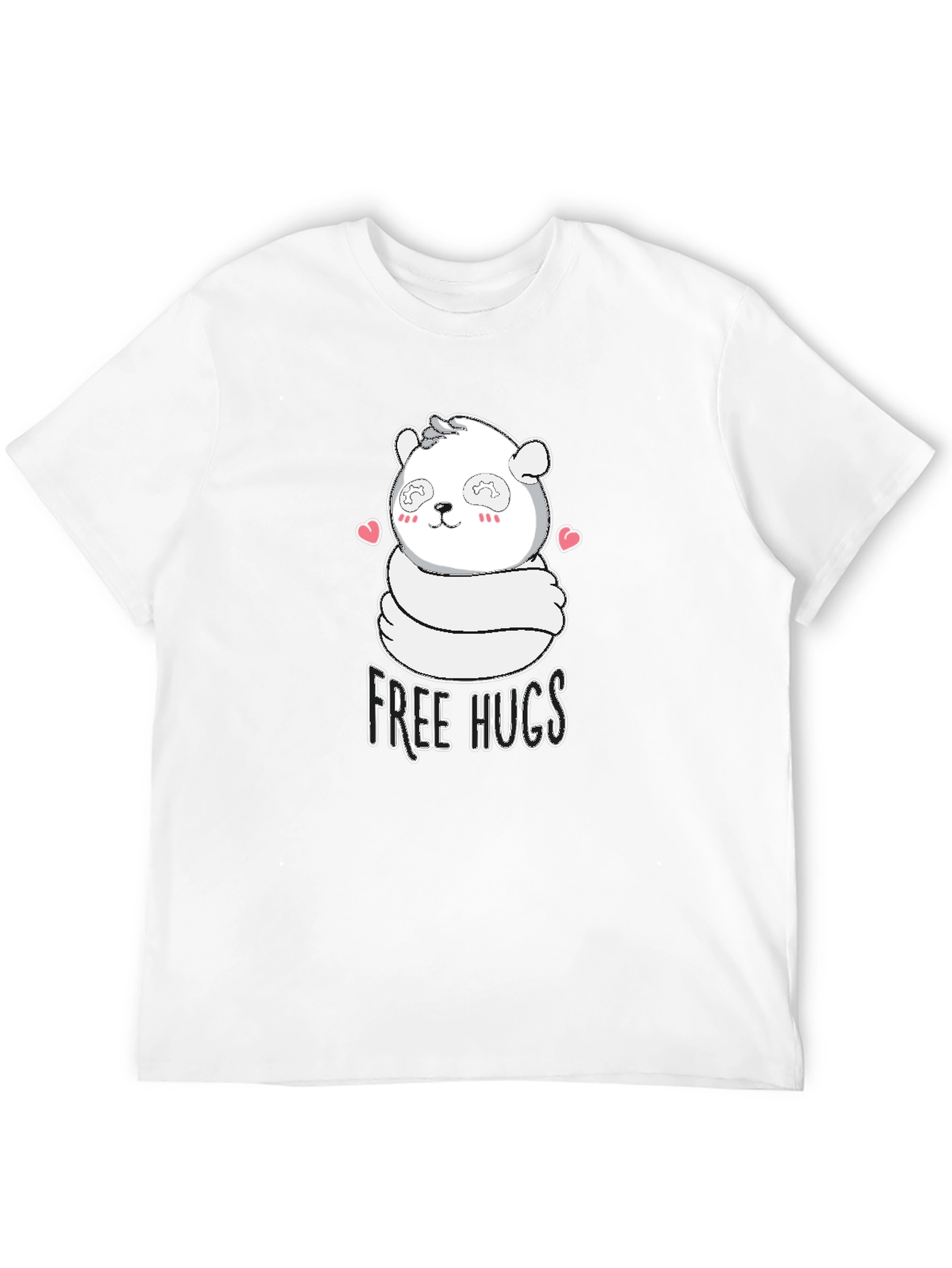 Cute Panda Free Hugs Graphic T-Shirt